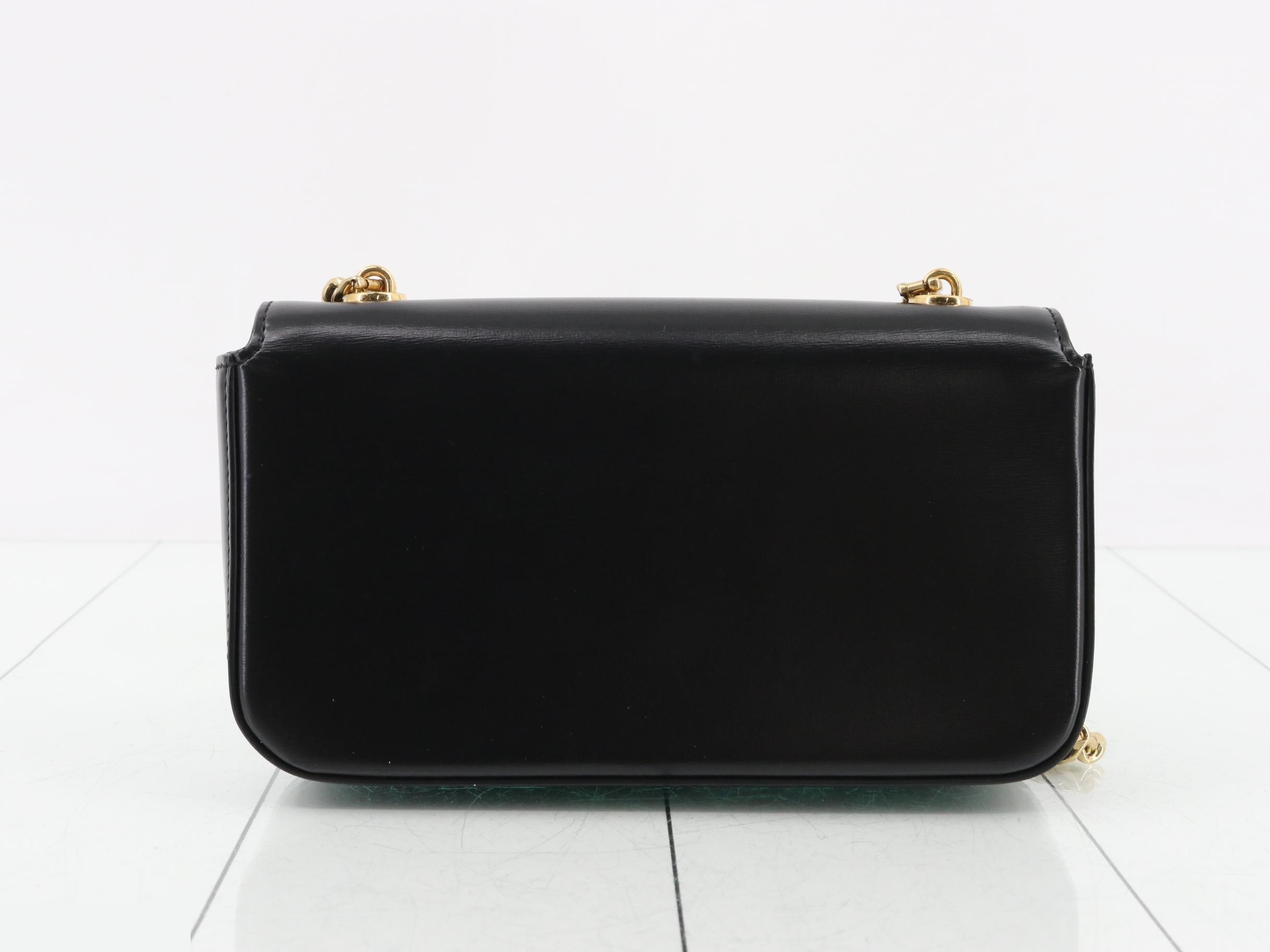 Claude Triomphe Chain Shoulder Bag, Black — view 2