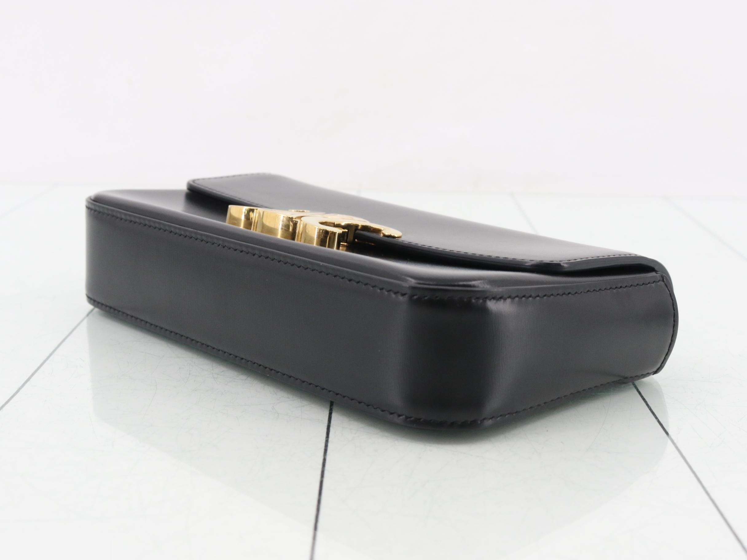 Claude Triomphe Chain Shoulder Bag, Black — view 6