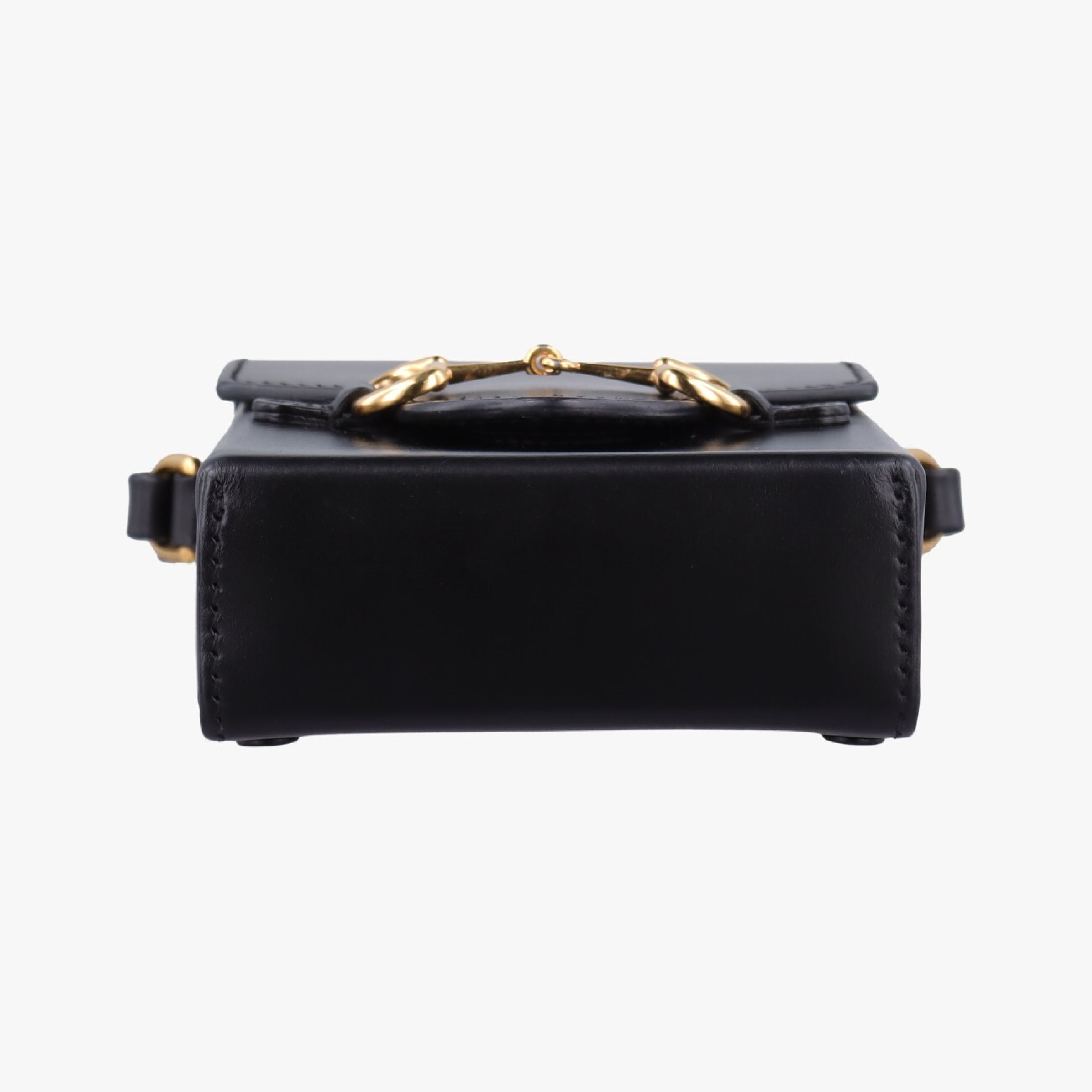 Horsebit 1955 Black Leather Shoulder Bag 625615 — view 3