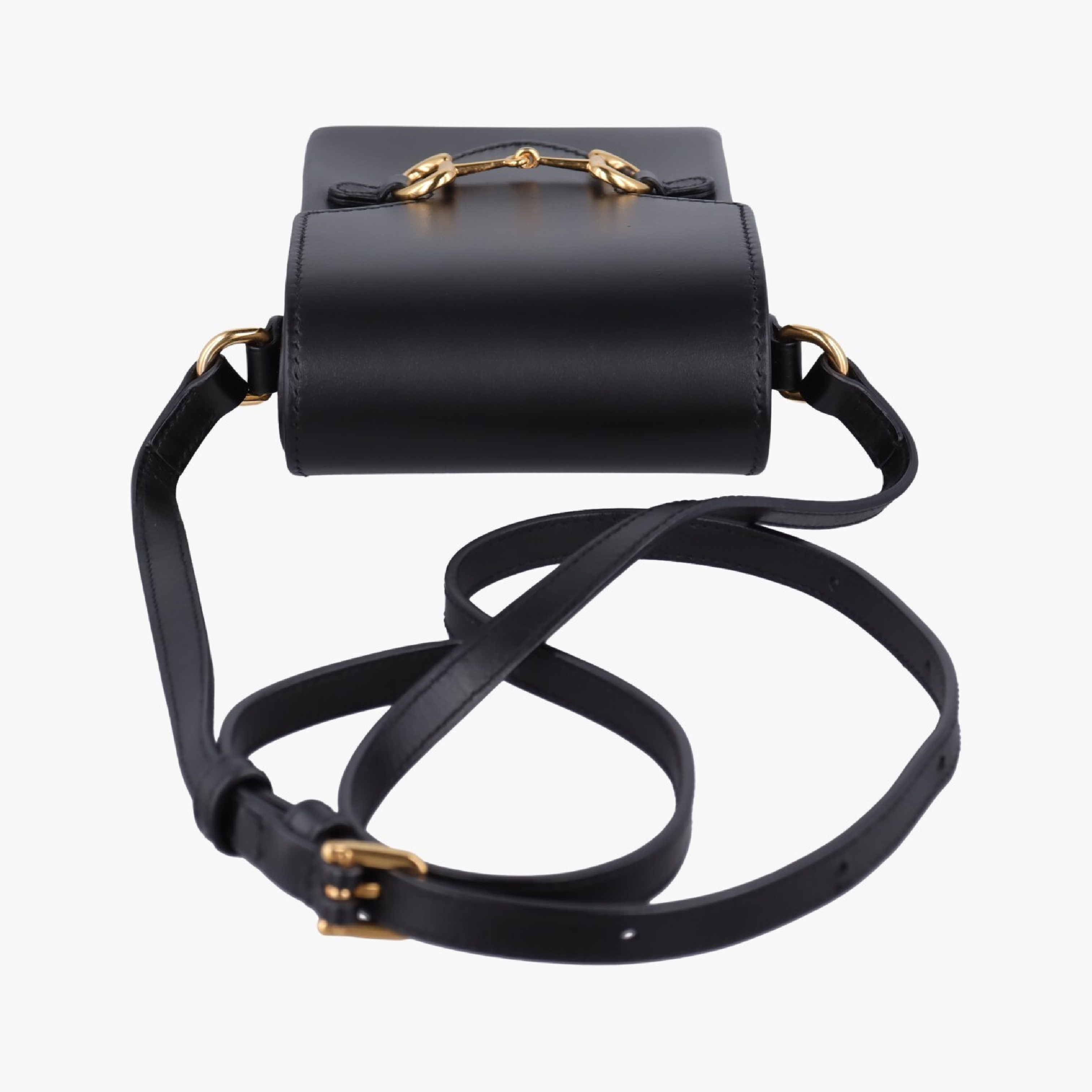 Horsebit 1955 Black Leather Shoulder Bag 625615 — view 5