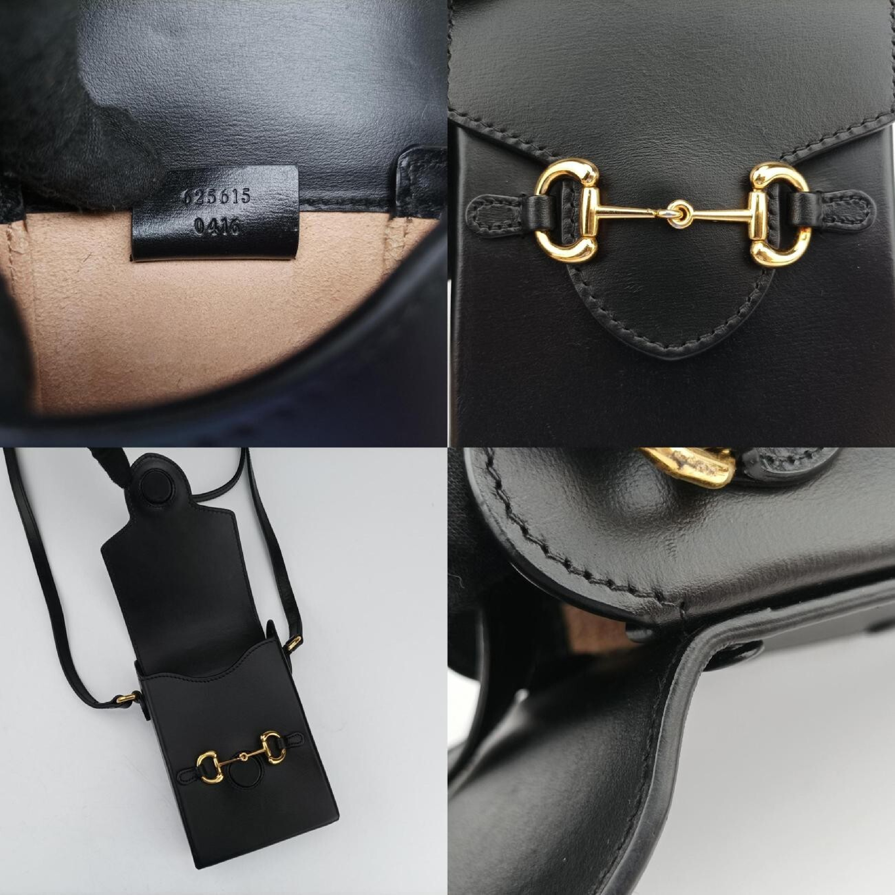 Horsebit 1955 Black Leather Shoulder Bag 625615 — view 8