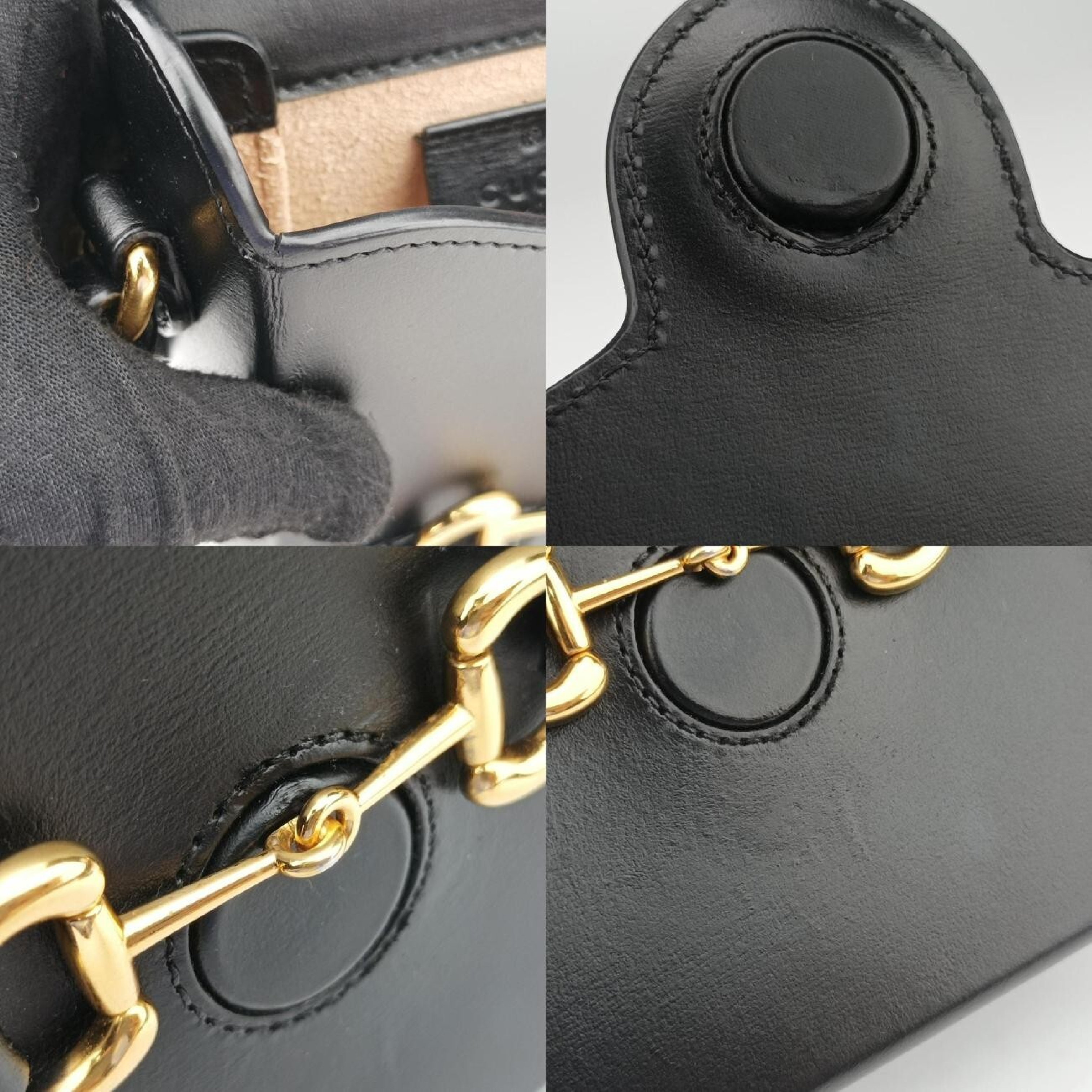 Horsebit 1955 Black Leather Shoulder Bag 625615 — view 9