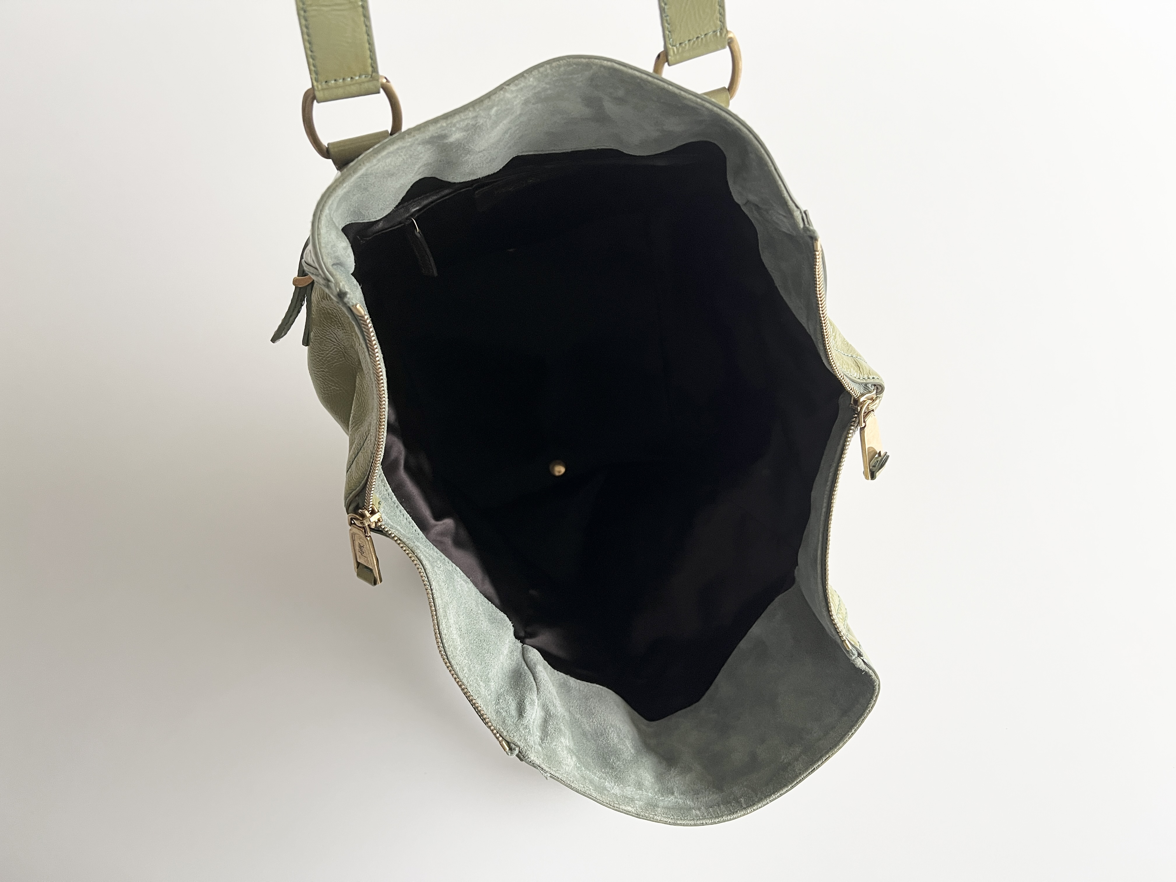 Downtown Enamel Patent Leather Handbag Tote Bag — view 5
