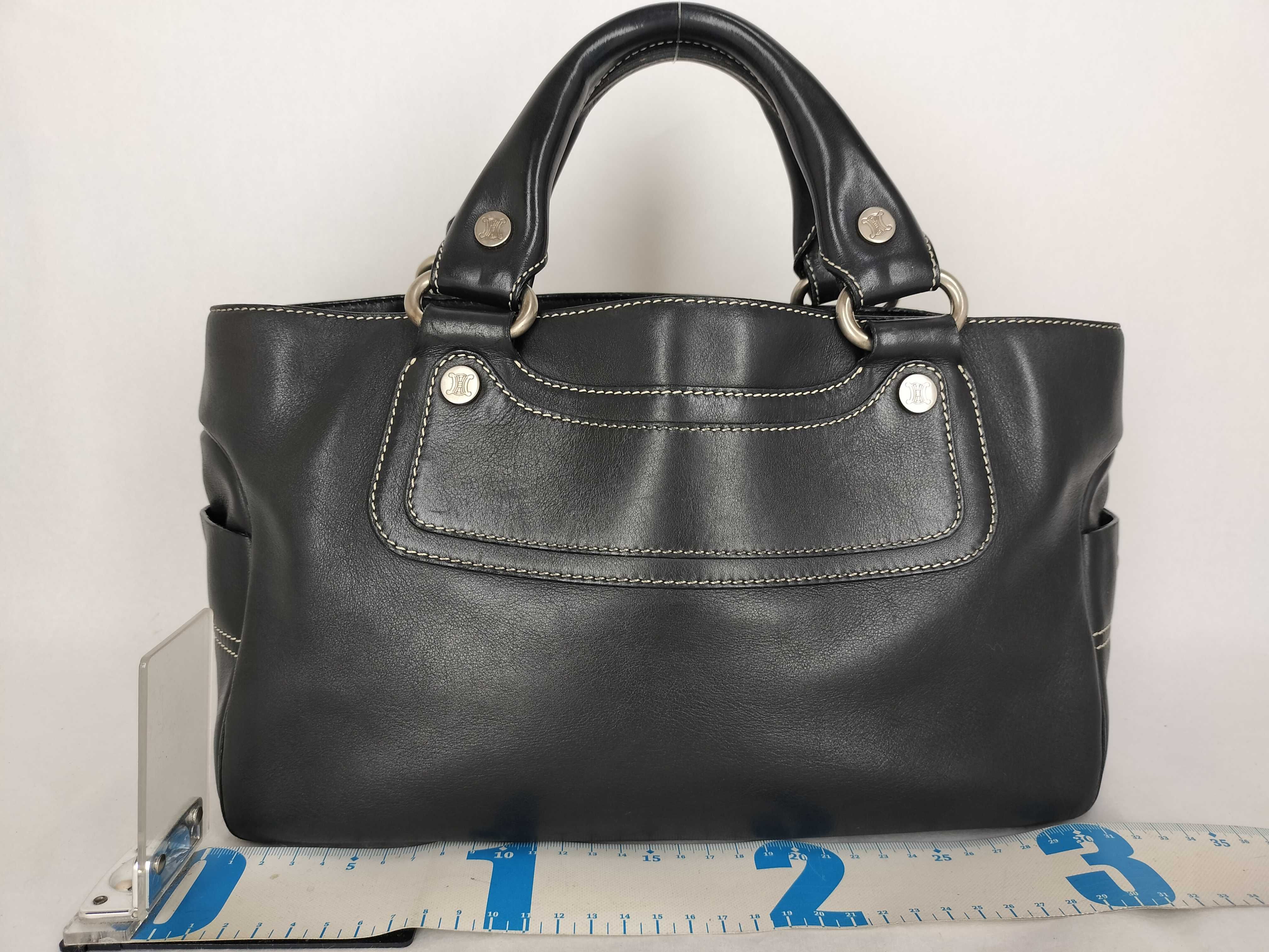 handbag, Celine Boogie Bag, black leather handbag. — view 2