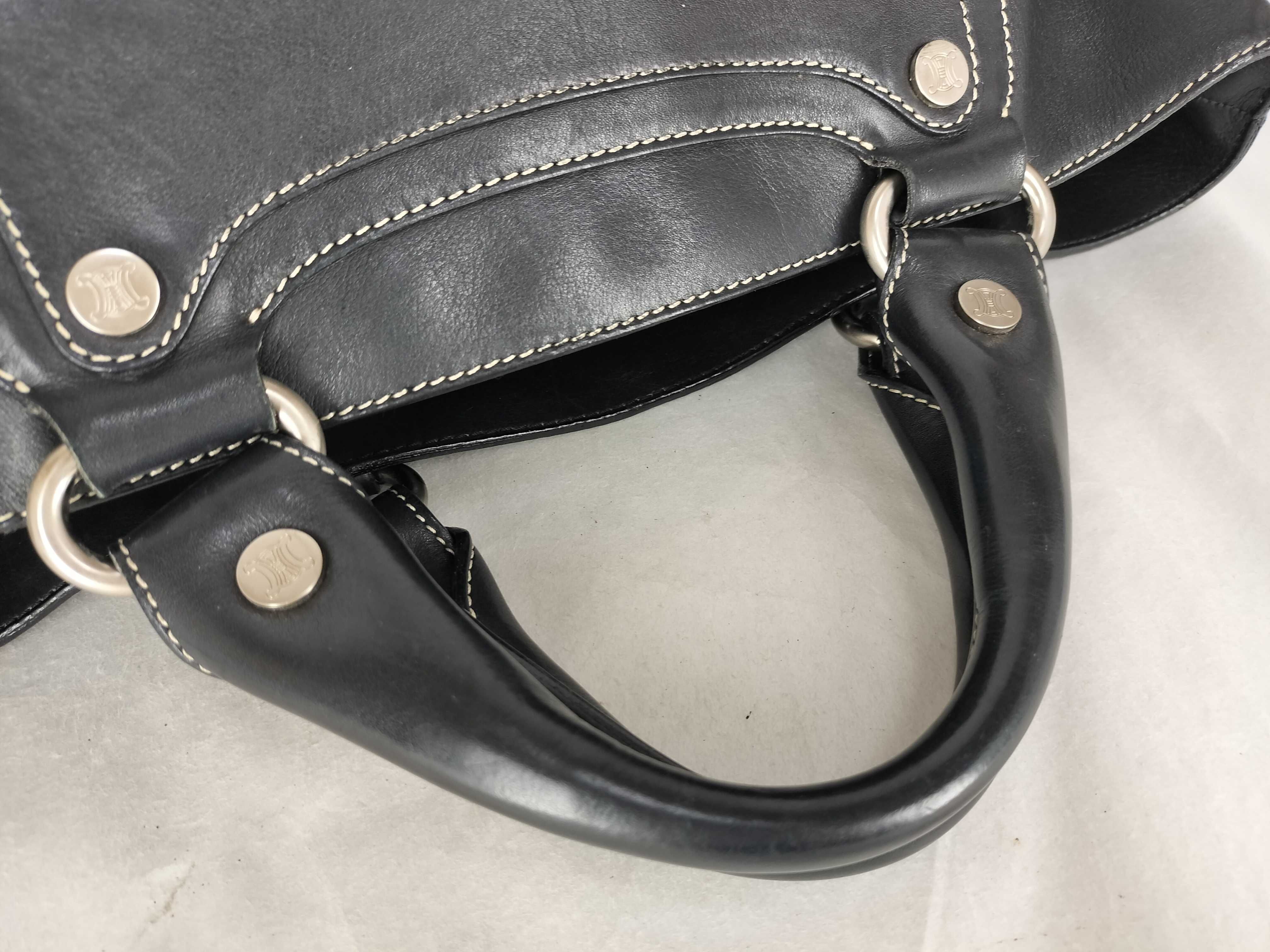 handbag, Celine Boogie Bag, black leather handbag. — view 3