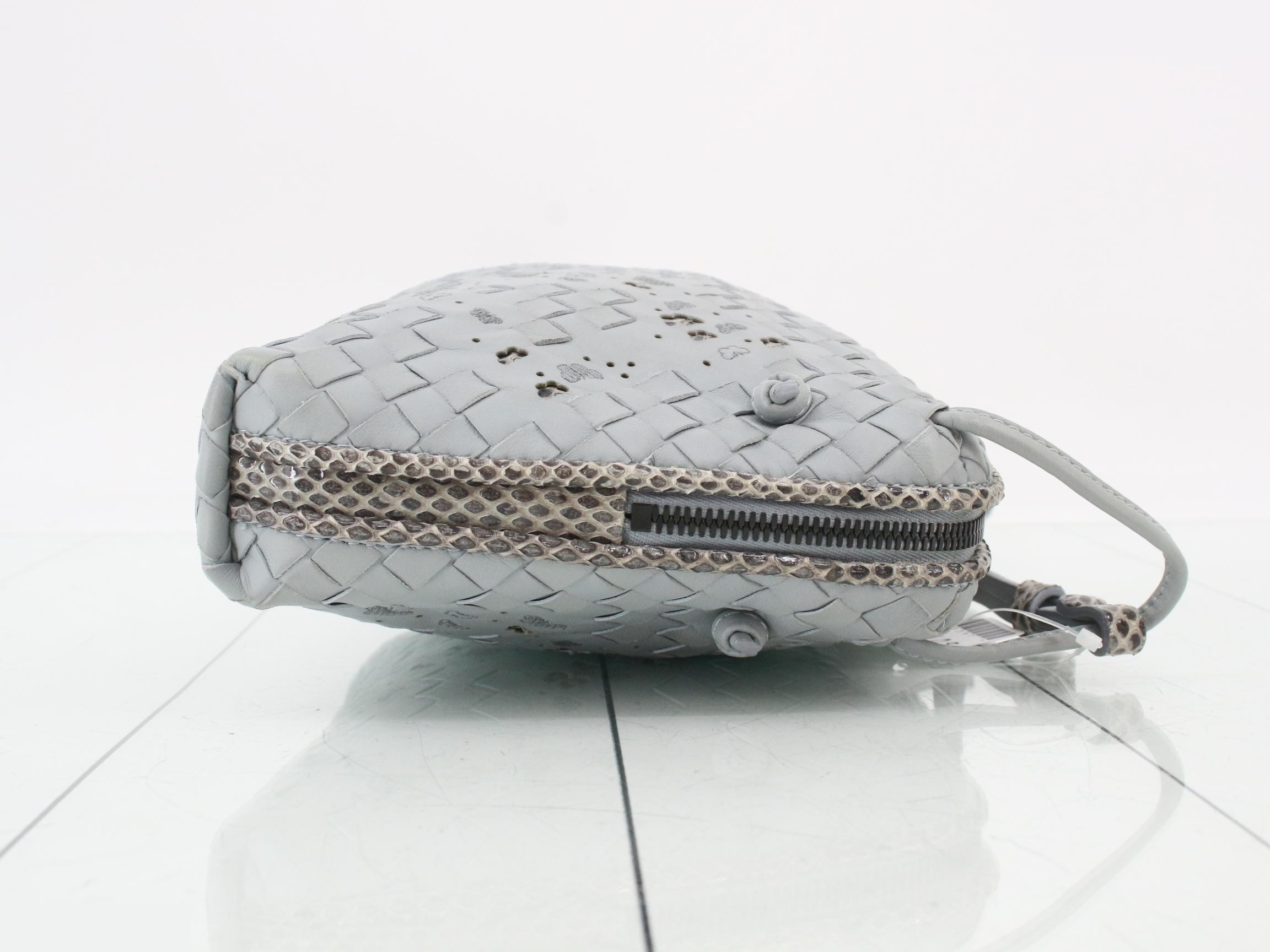 Nodini Leather Blue Intrecciato — view 3