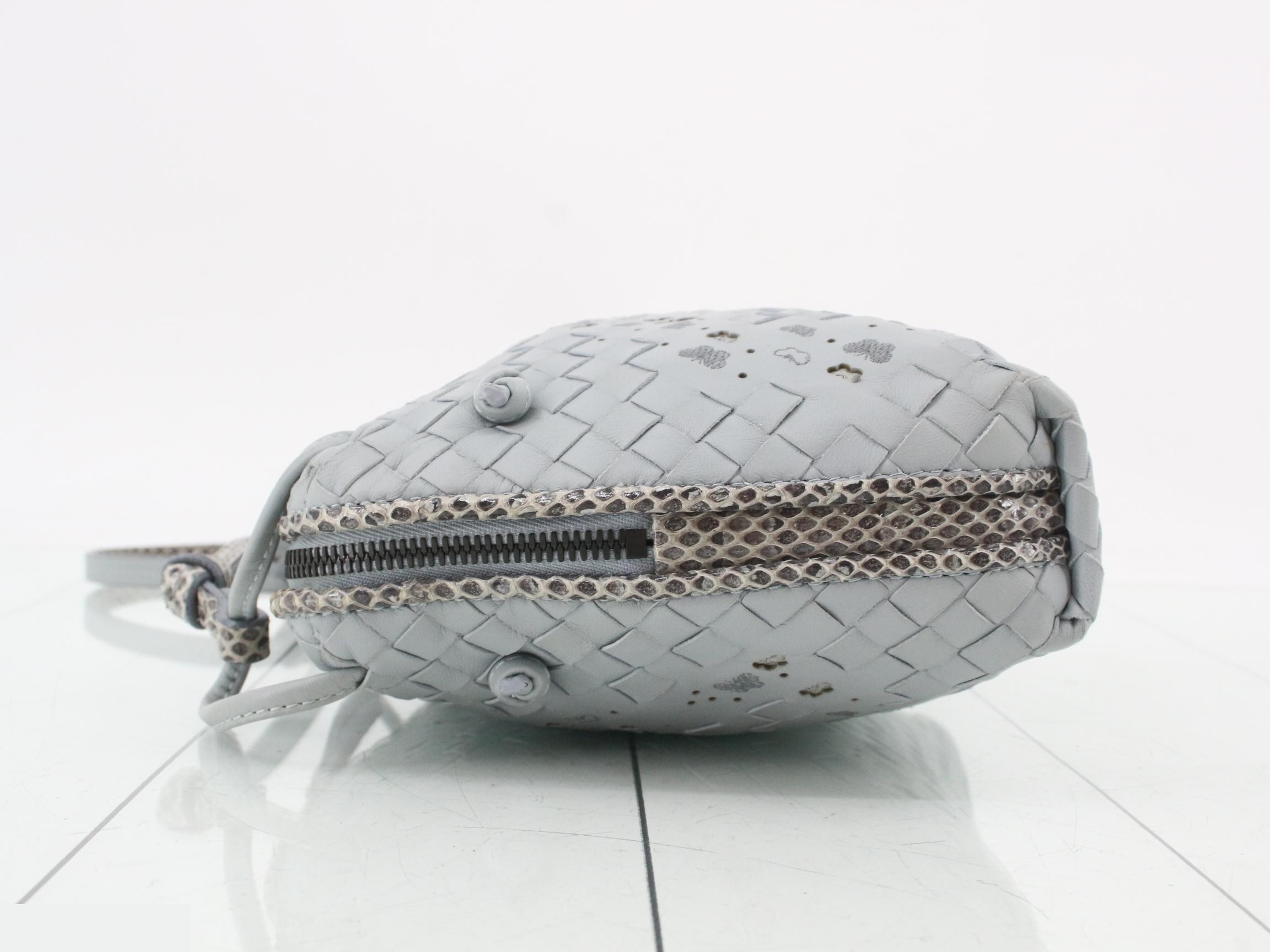 Nodini Leather Blue Intrecciato — view 4