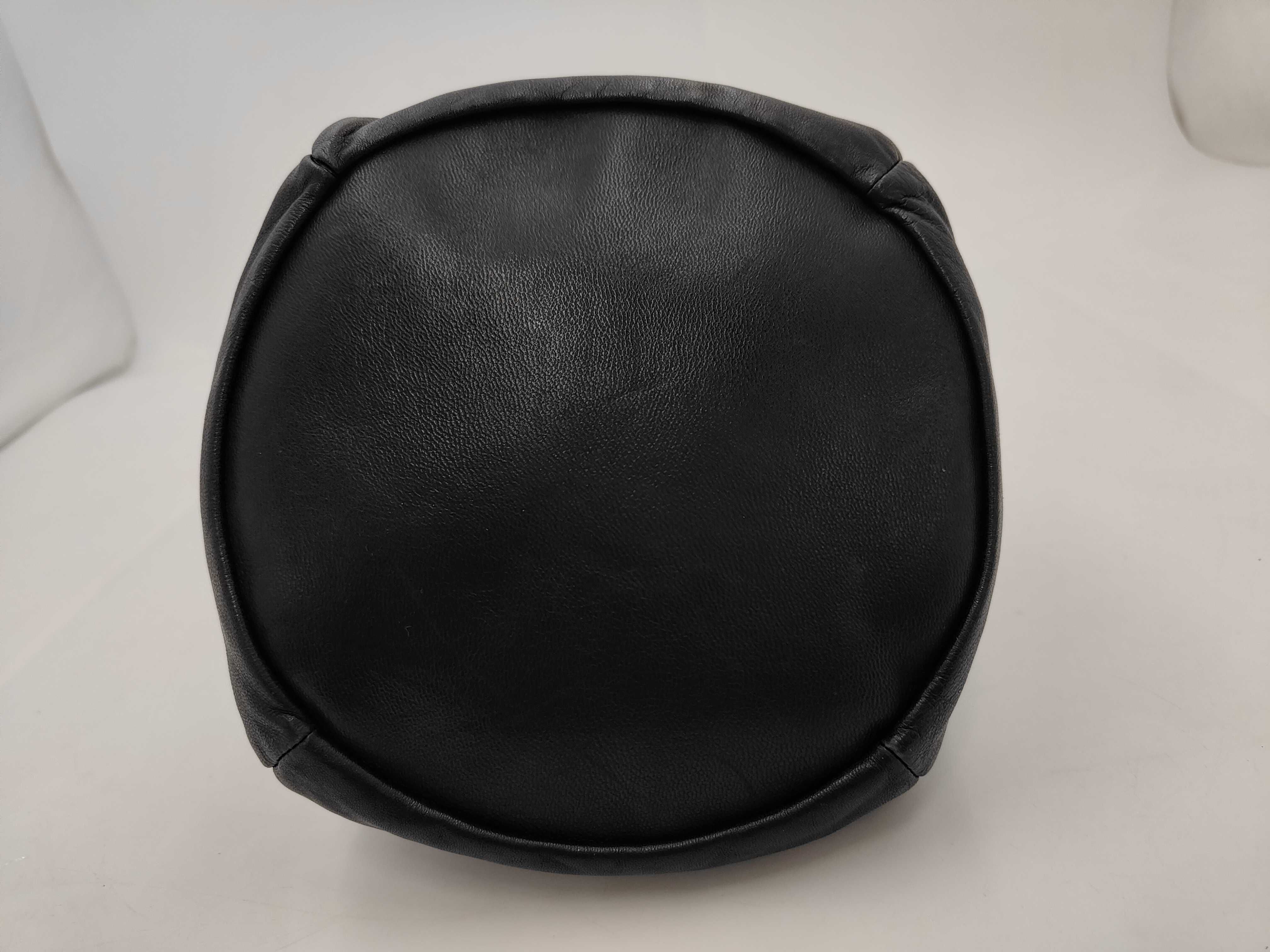 drawstring handbag, lambskin, black, serial number 5770687 — view 3