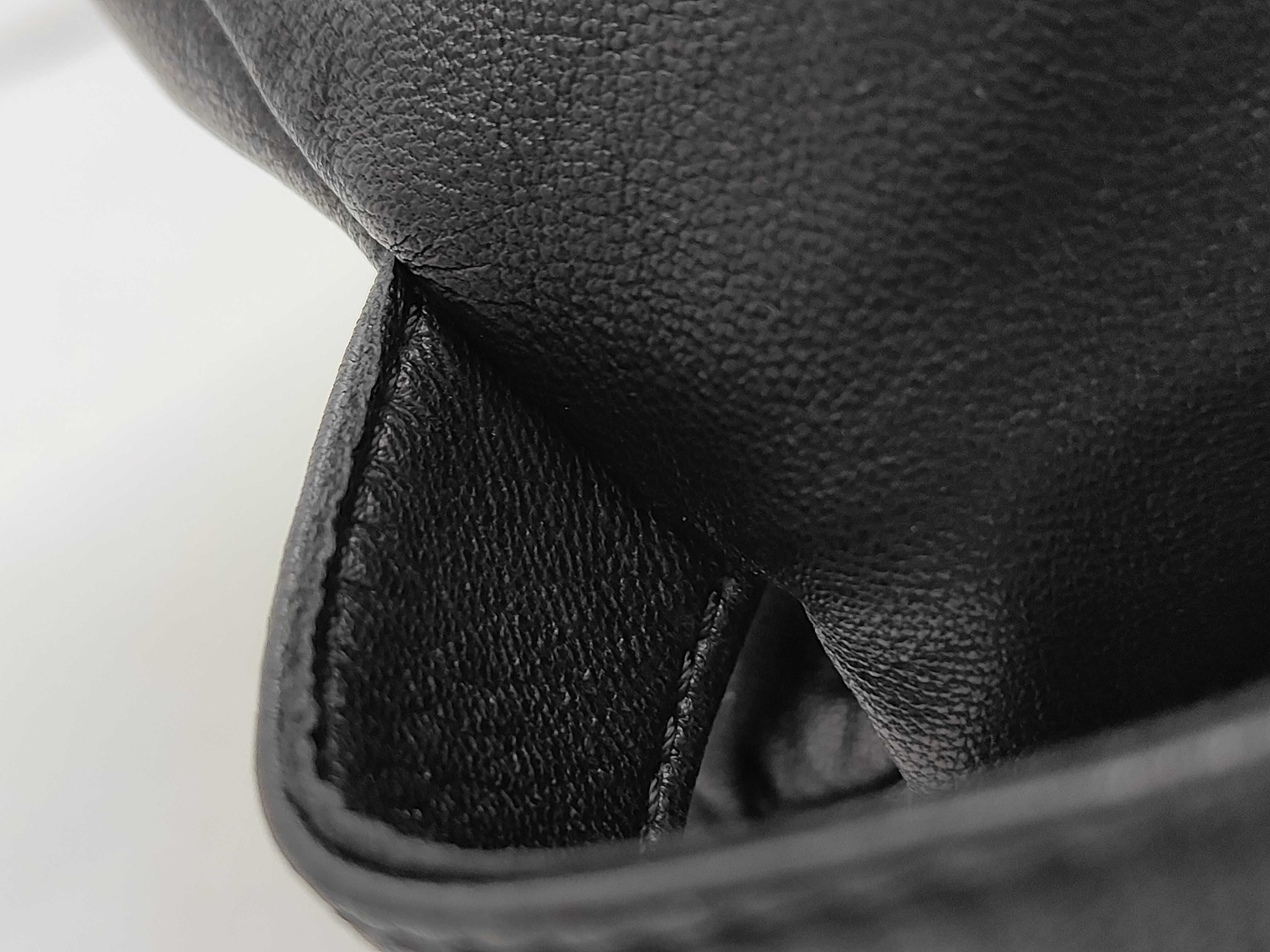 drawstring handbag, lambskin, black, serial number 5770687 — view 6