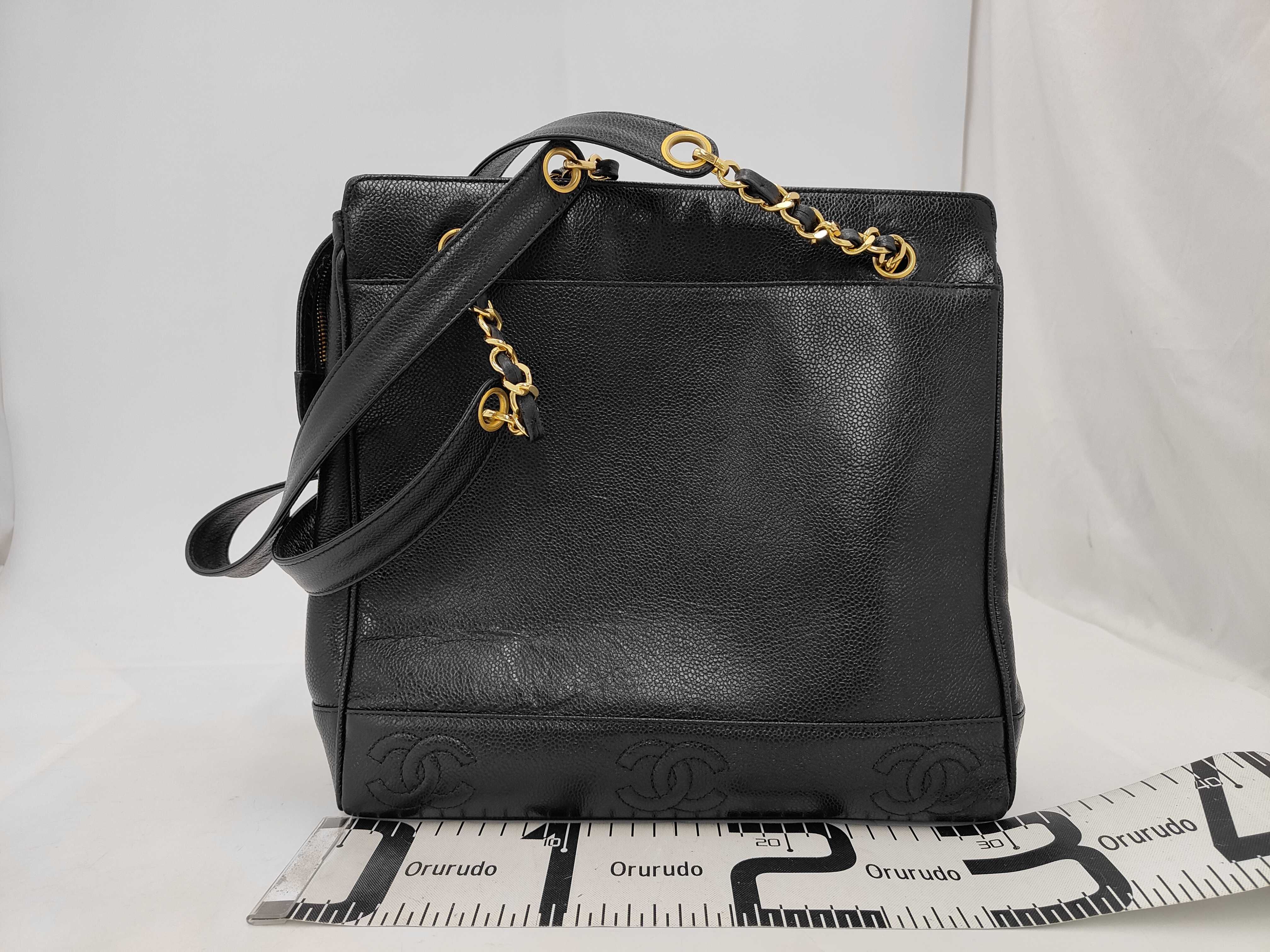 Caviar Skin Triple Coco Chain Shoulder Bag — view 2