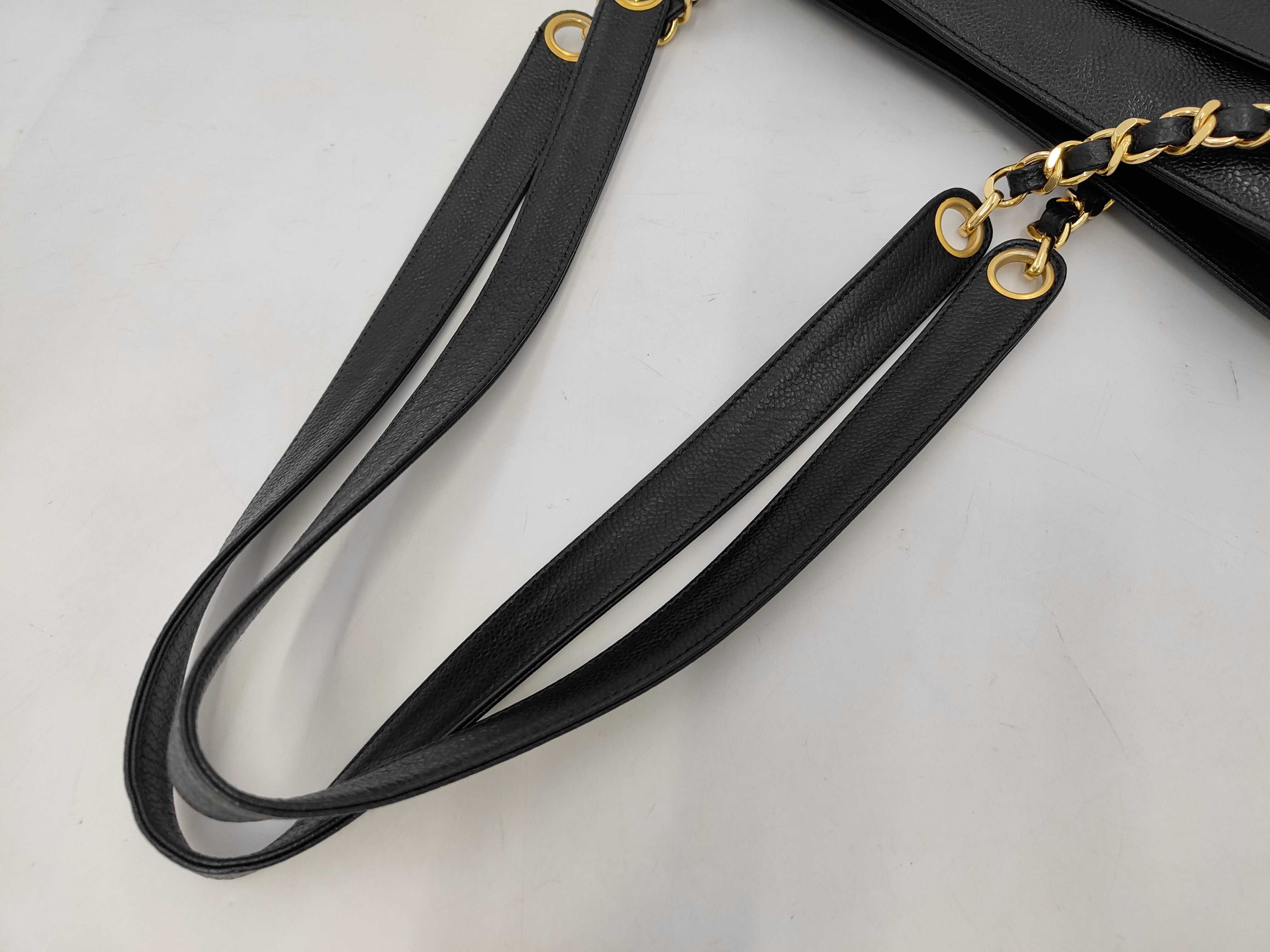 Caviar Skin Triple Coco Chain Shoulder Bag — view 4