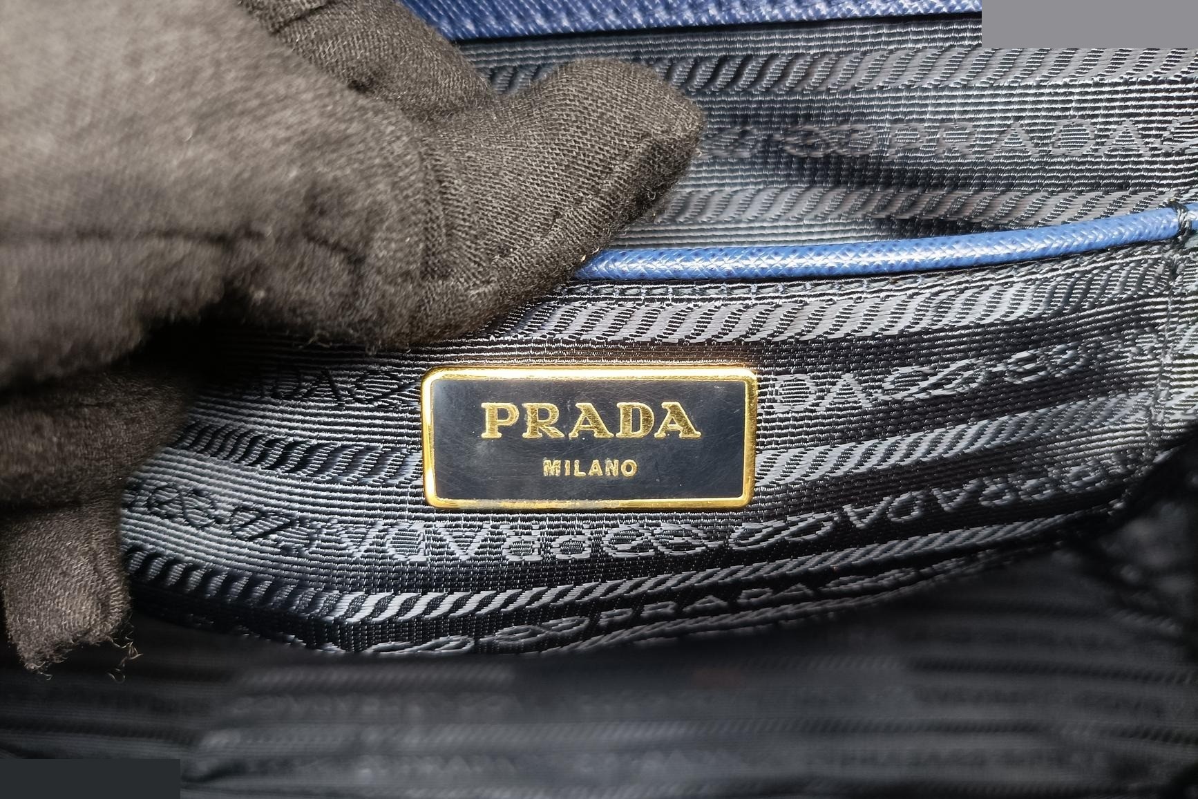 Galleria Saffiano Leather Blue — view 7
