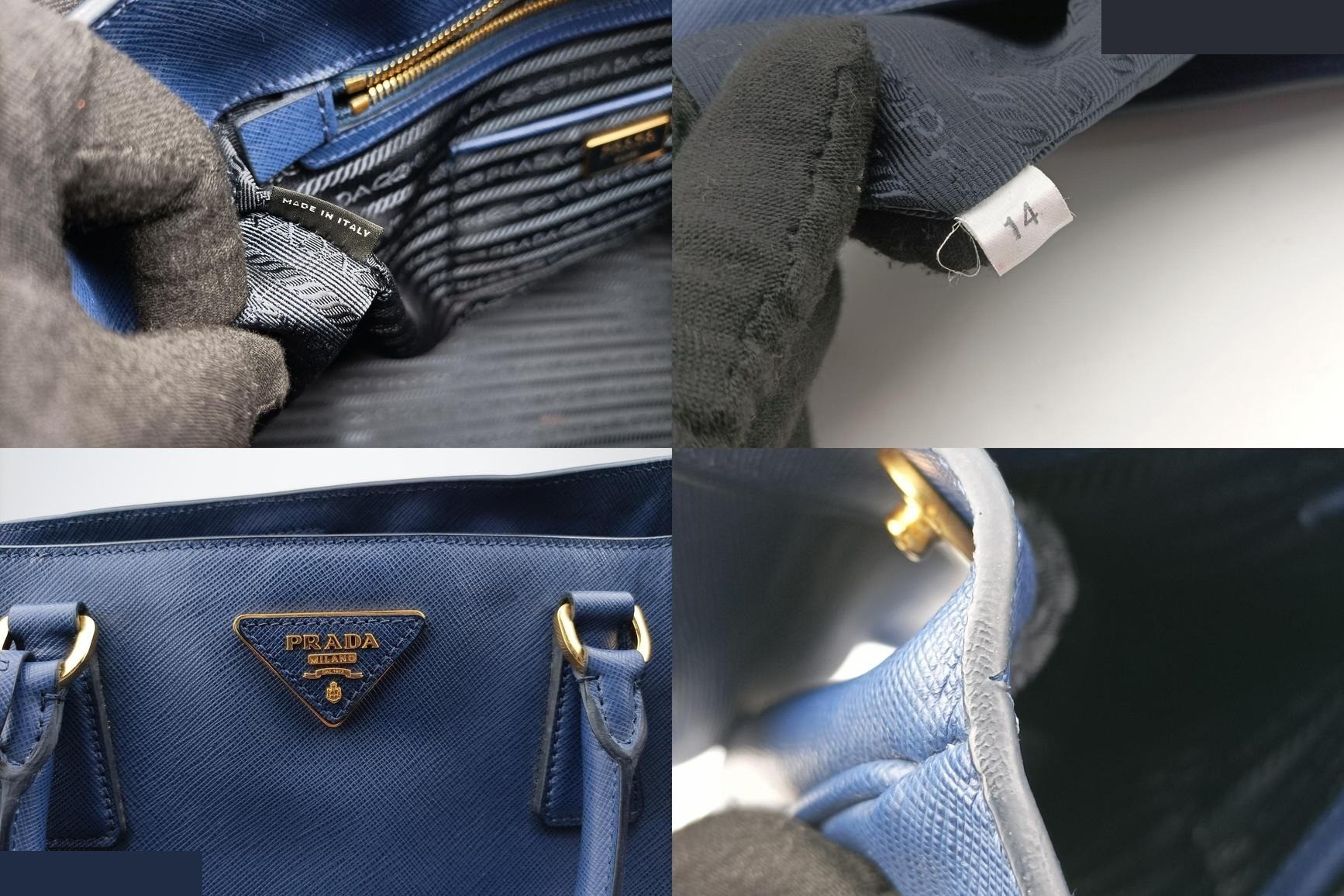 Galleria Saffiano Leather Blue — view 8