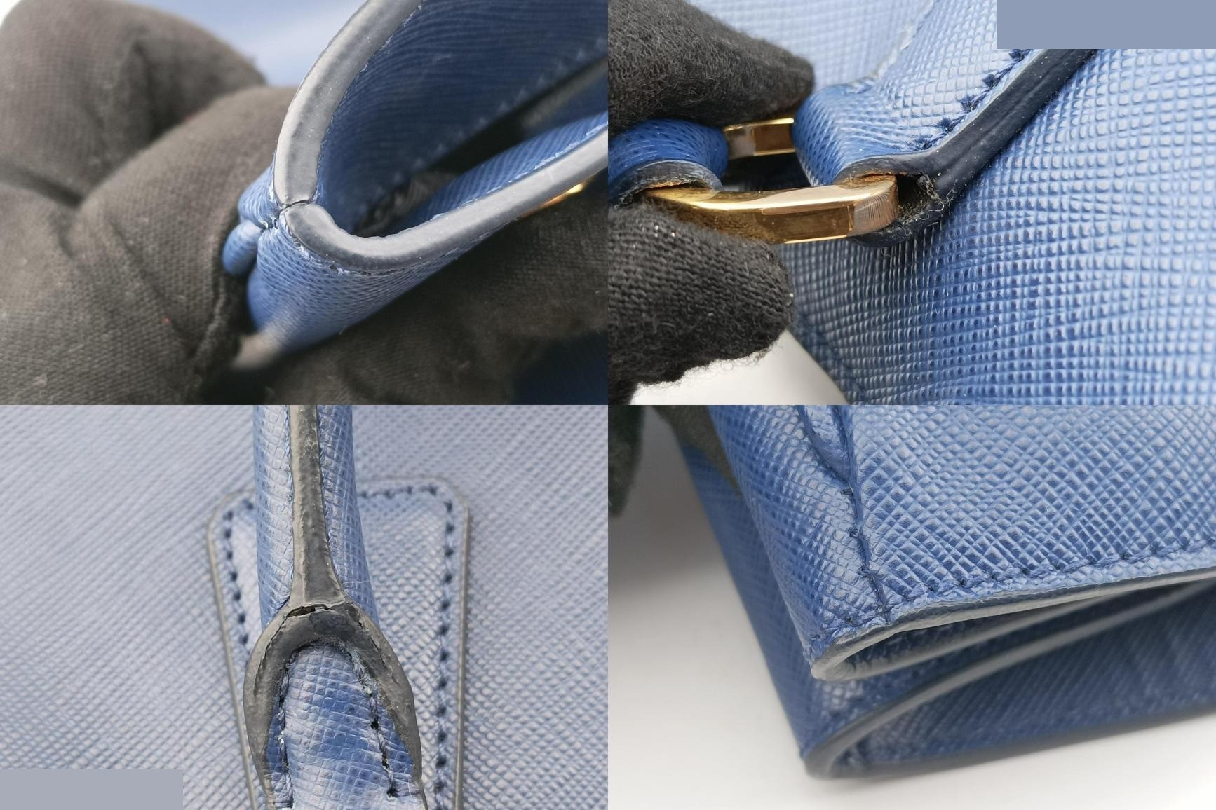 Galleria Saffiano Leather Blue — view 9