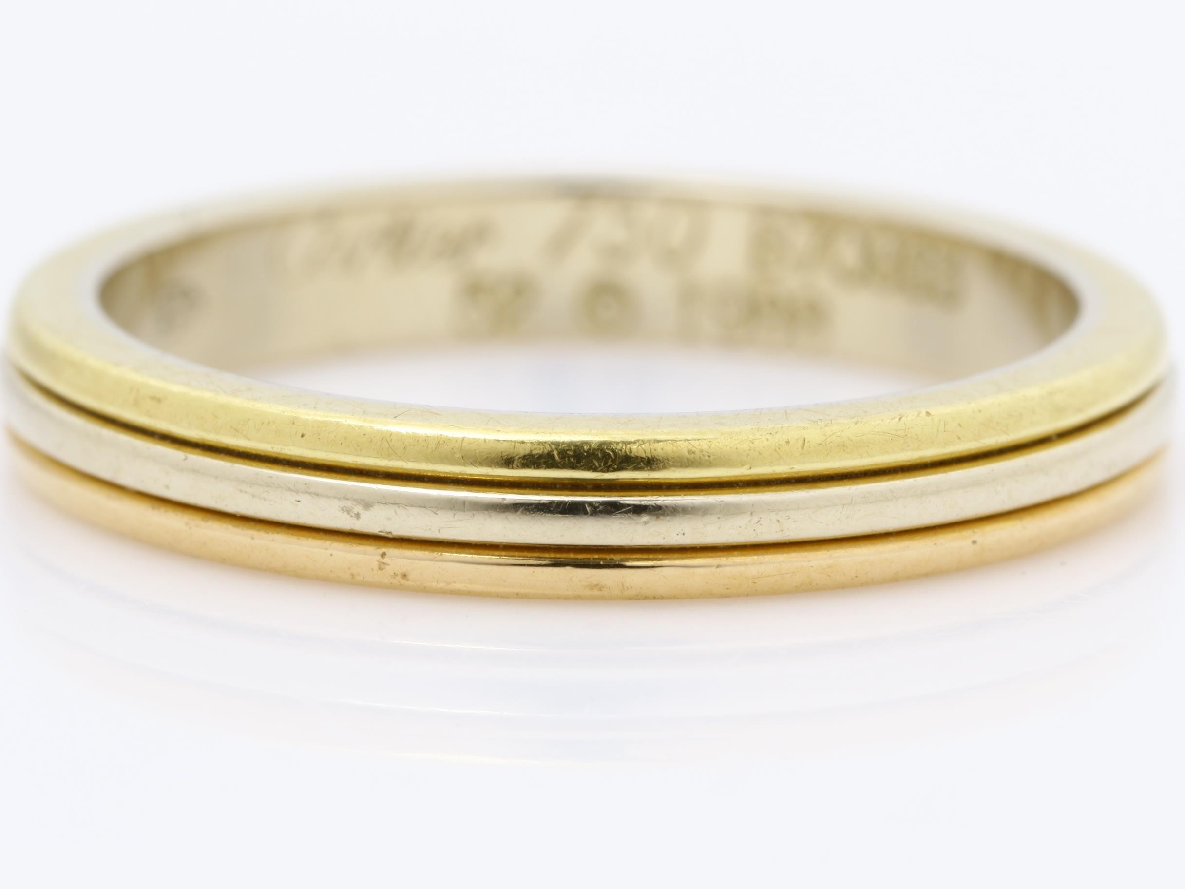 Three-gold ring, 750 grade, 3.7g, #52 — view 2