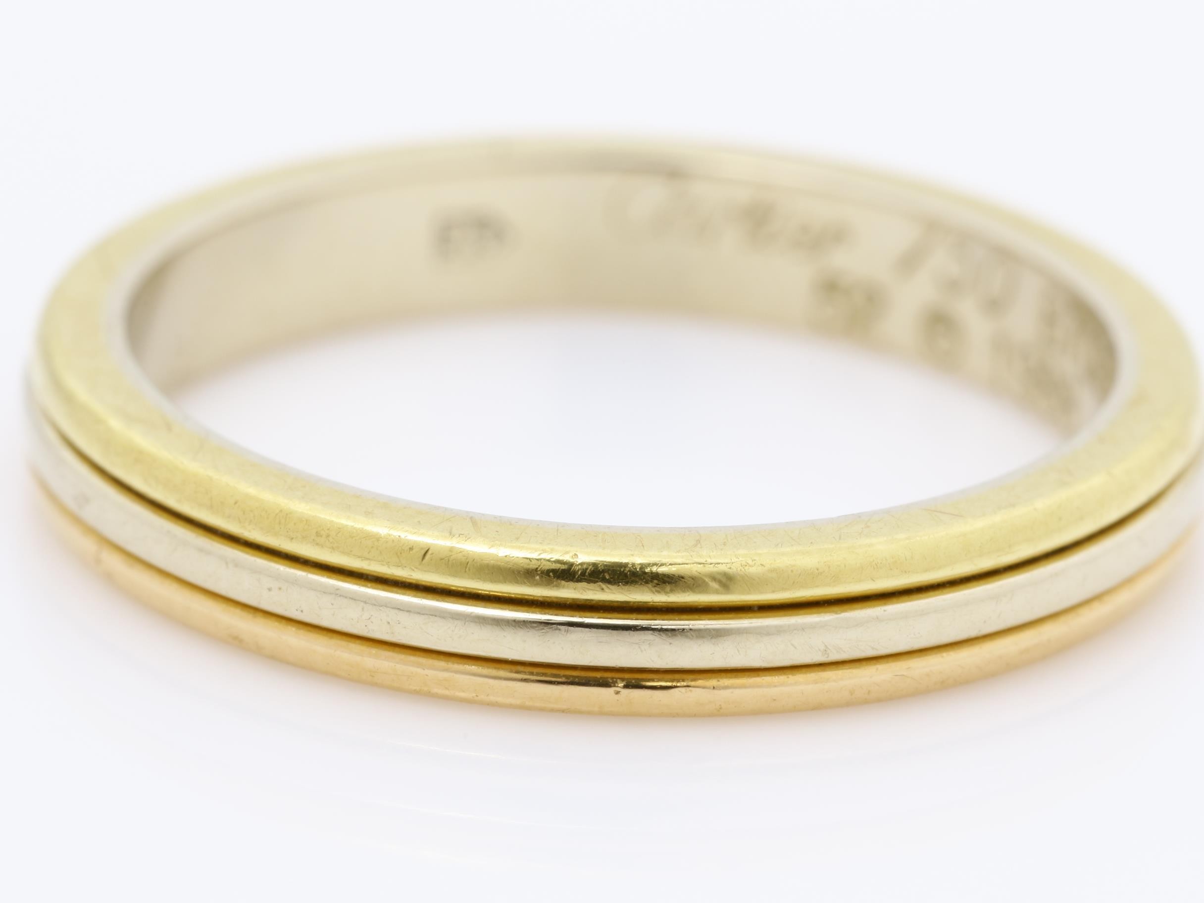 Three-gold ring, 750 grade, 3.7g, #52 — view 3