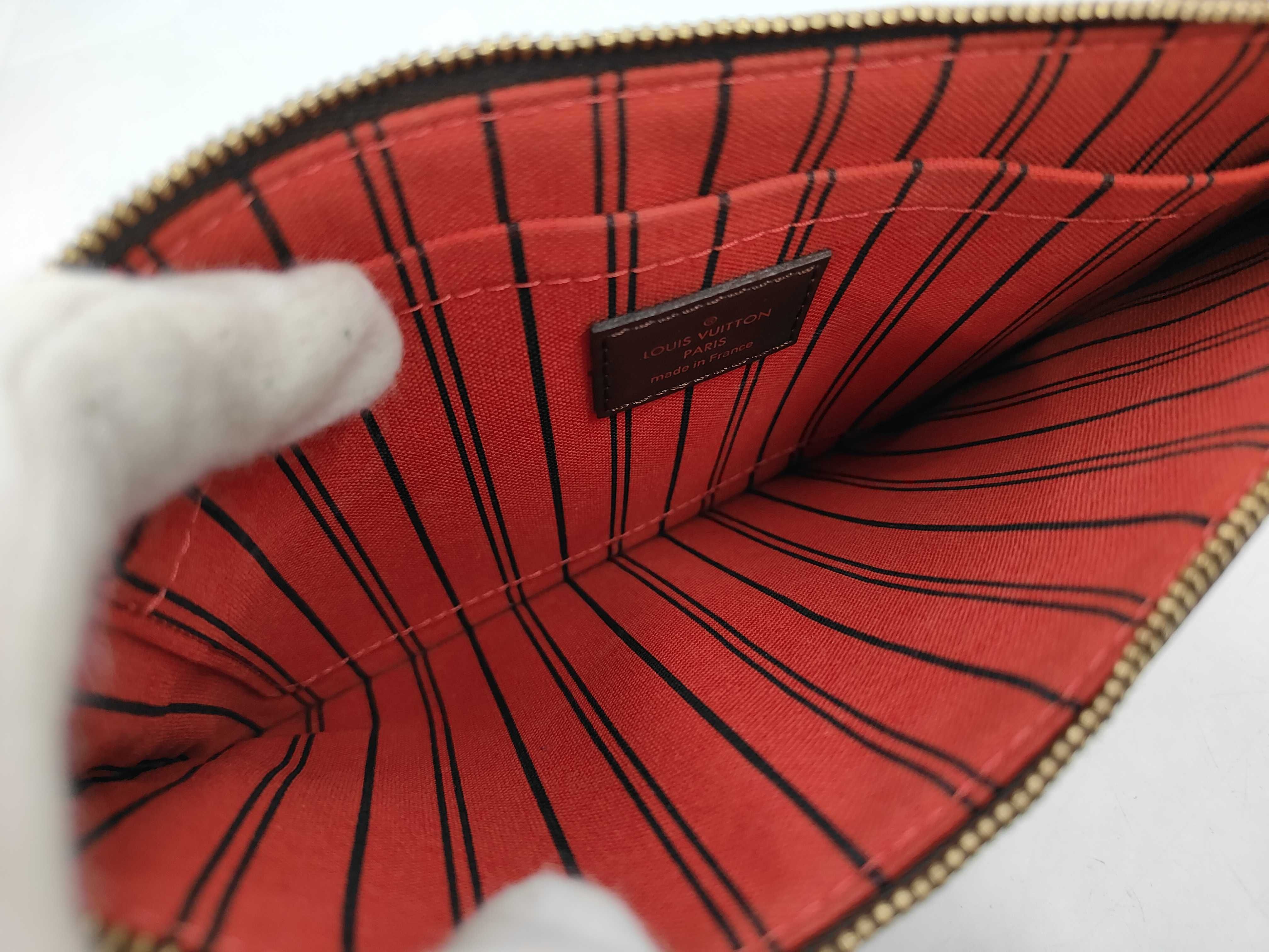 Damier Neverfull with attached pouch handbag — view 8