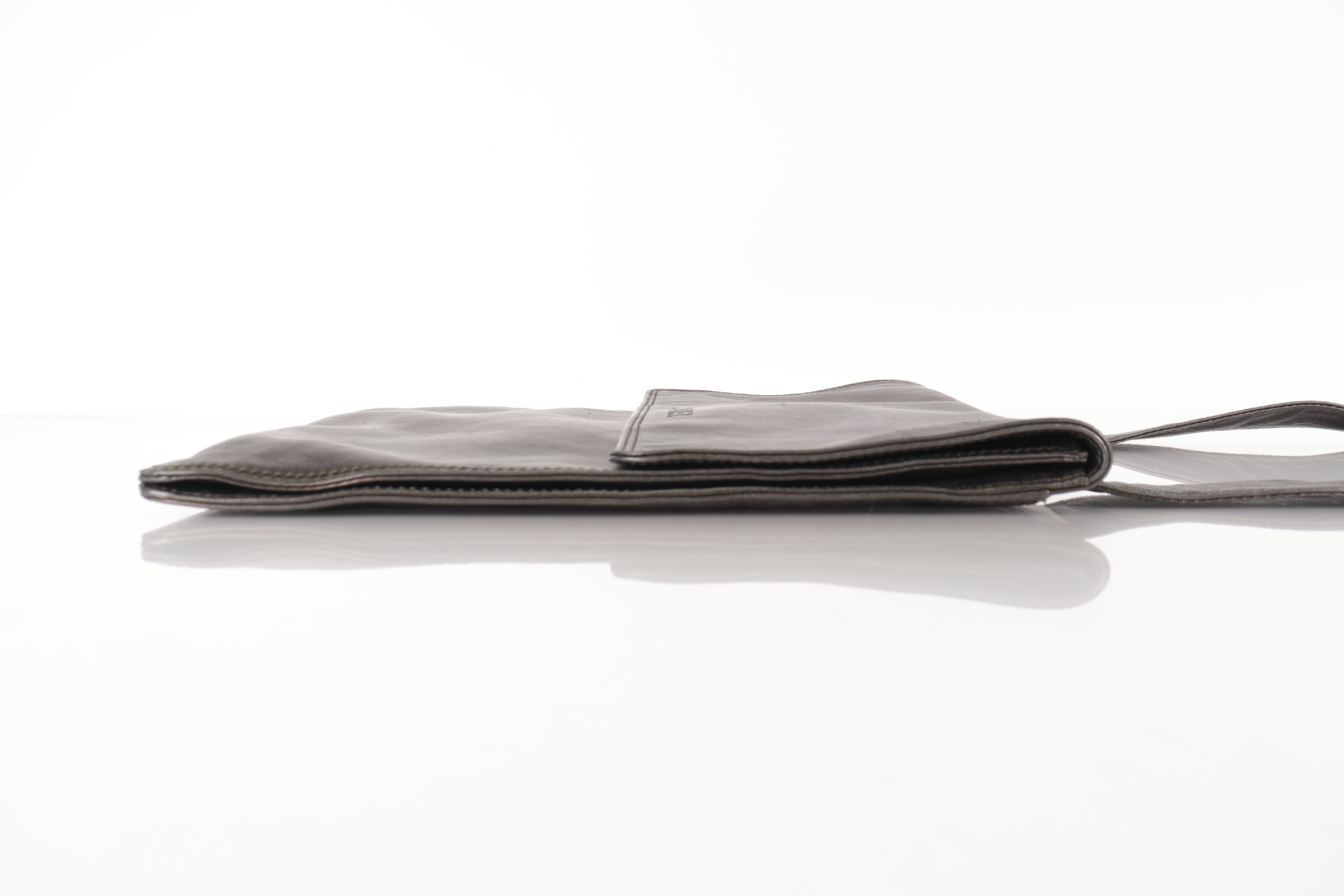 Logo Lambskin Shoulder Bag (No. 5, Brown) — view 5