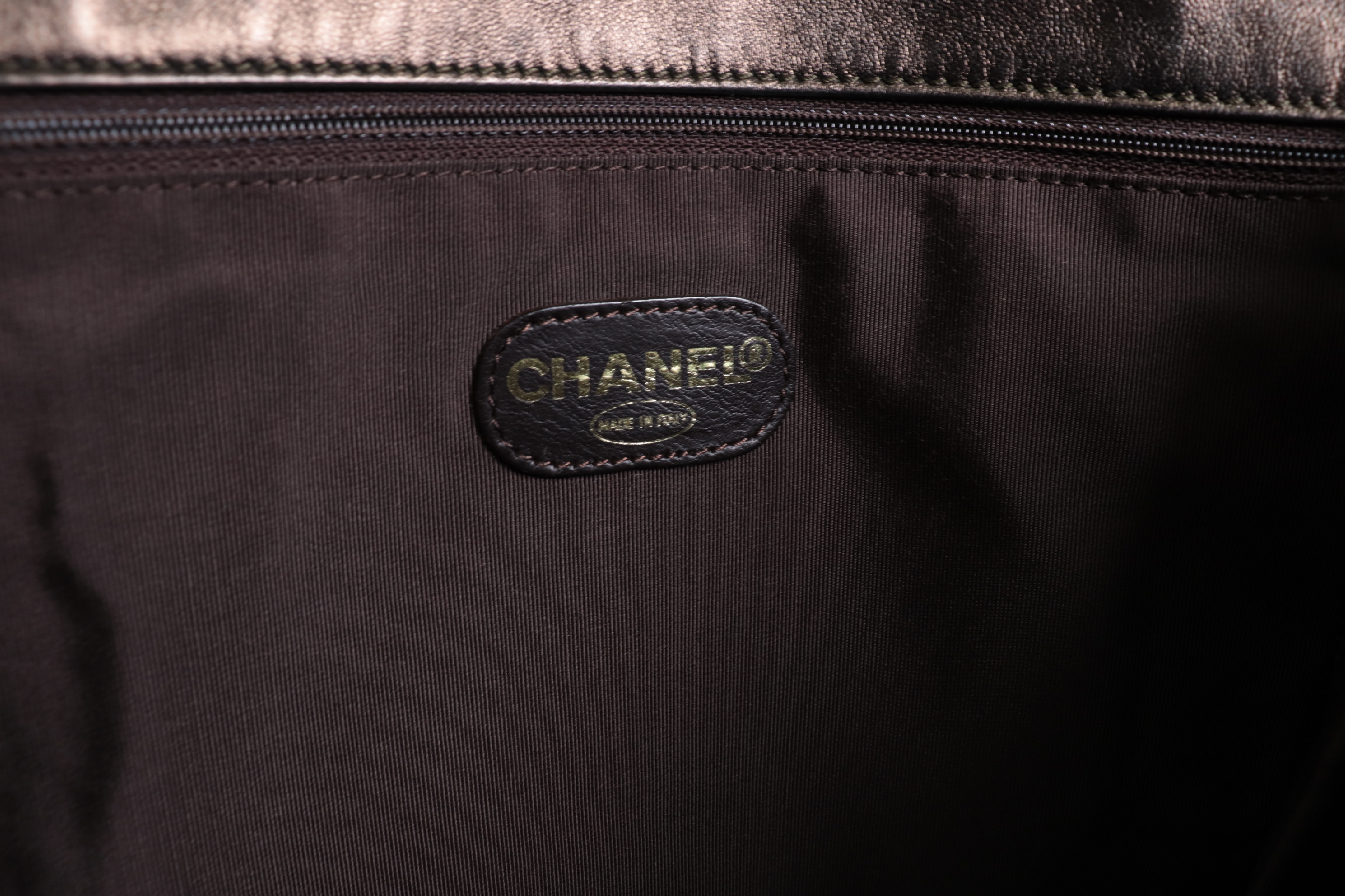 Logo Lambskin Shoulder Bag (No. 5, Brown) — view 8