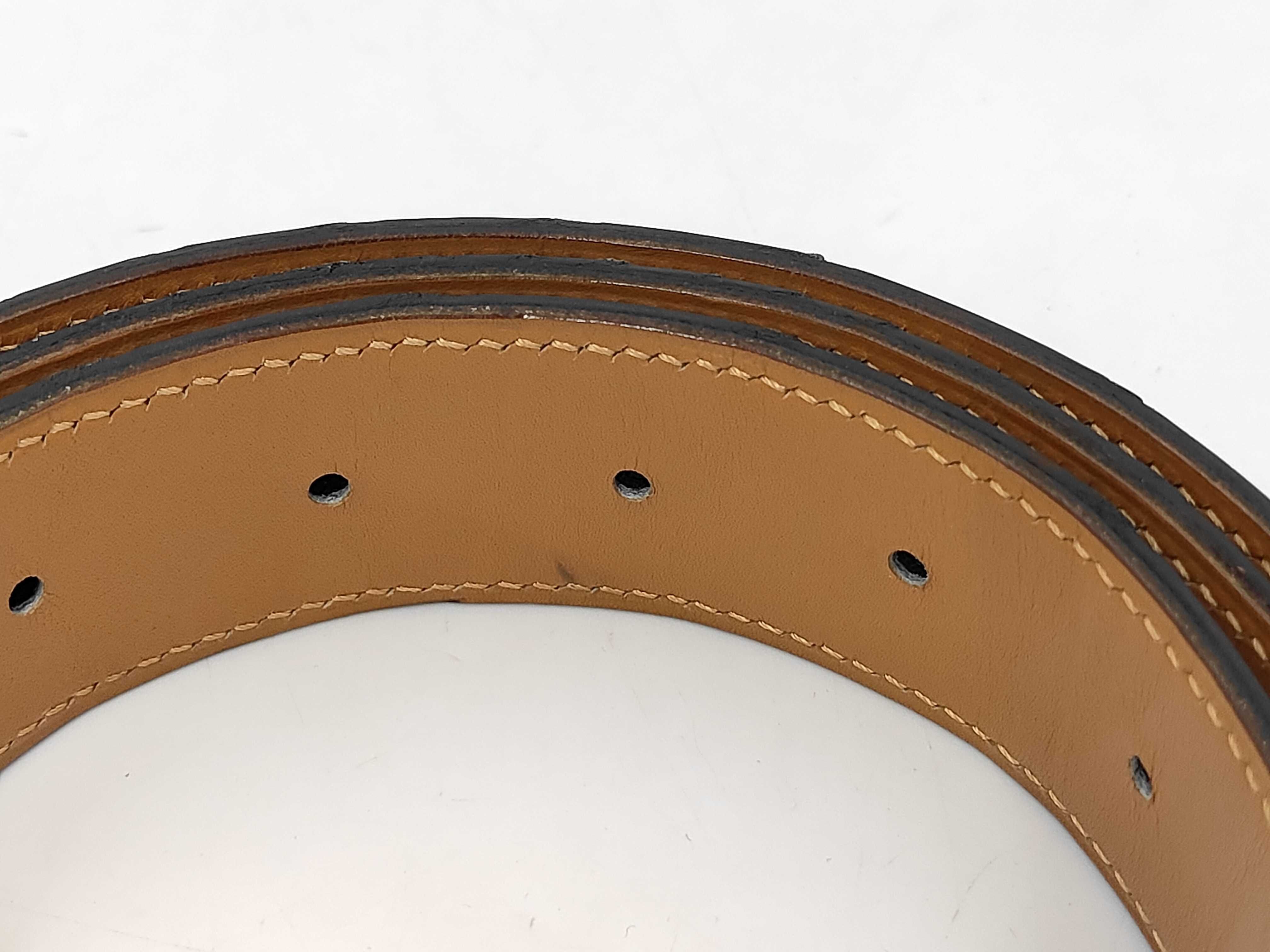 Crocodile Leather Belt, 100cm, Silver Hardware — view 4