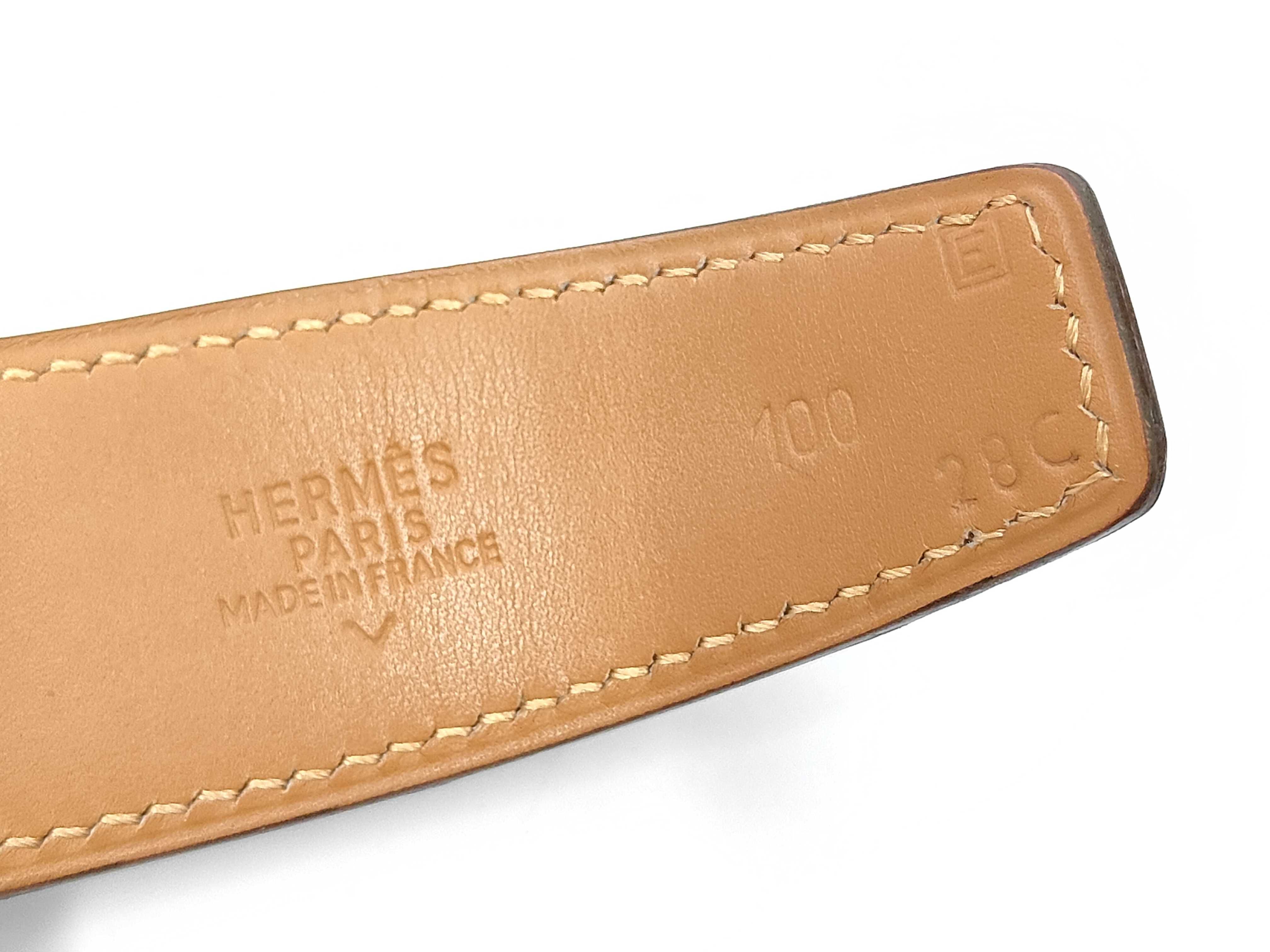 Crocodile Leather Belt, 100cm, Silver Hardware — view 6