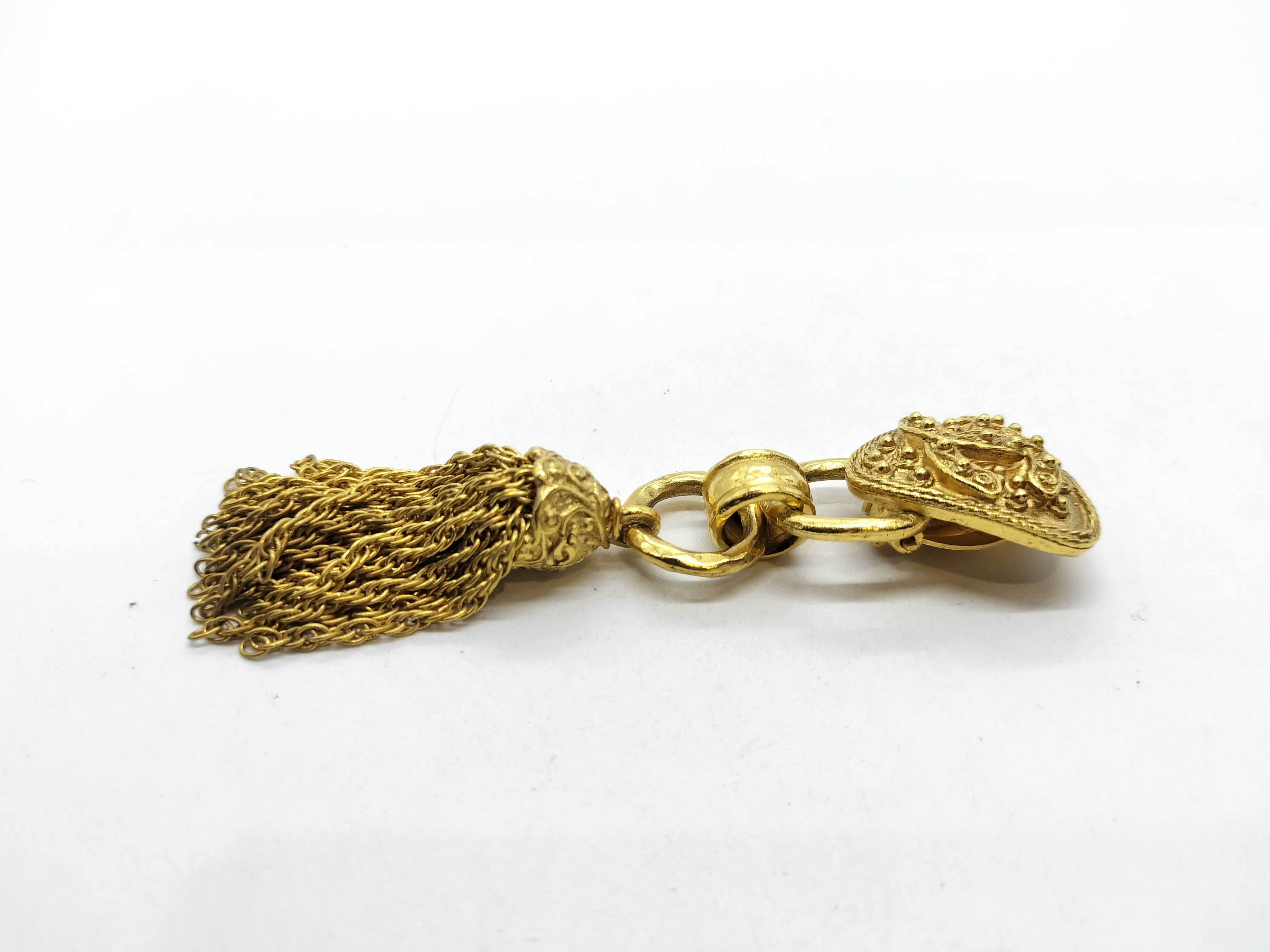 Earring (Single Earring) - Coco Mark Fringe Earring — view 3