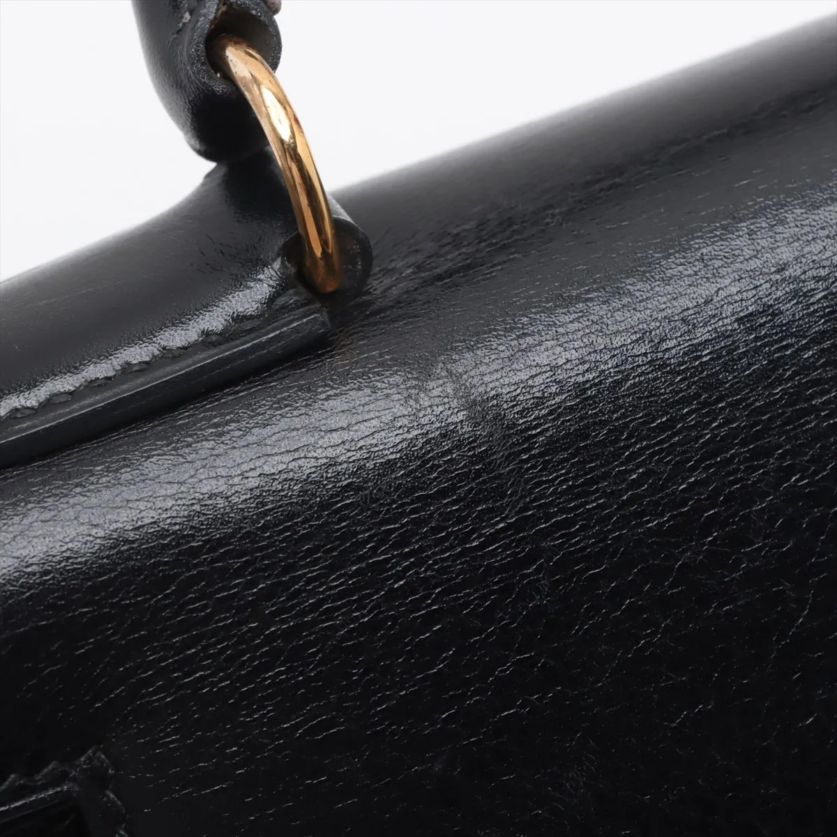 [Individually wrapped] Hermes Kelly 28 Serie Box Calf Black Gold Hardware S:1989 — view 11