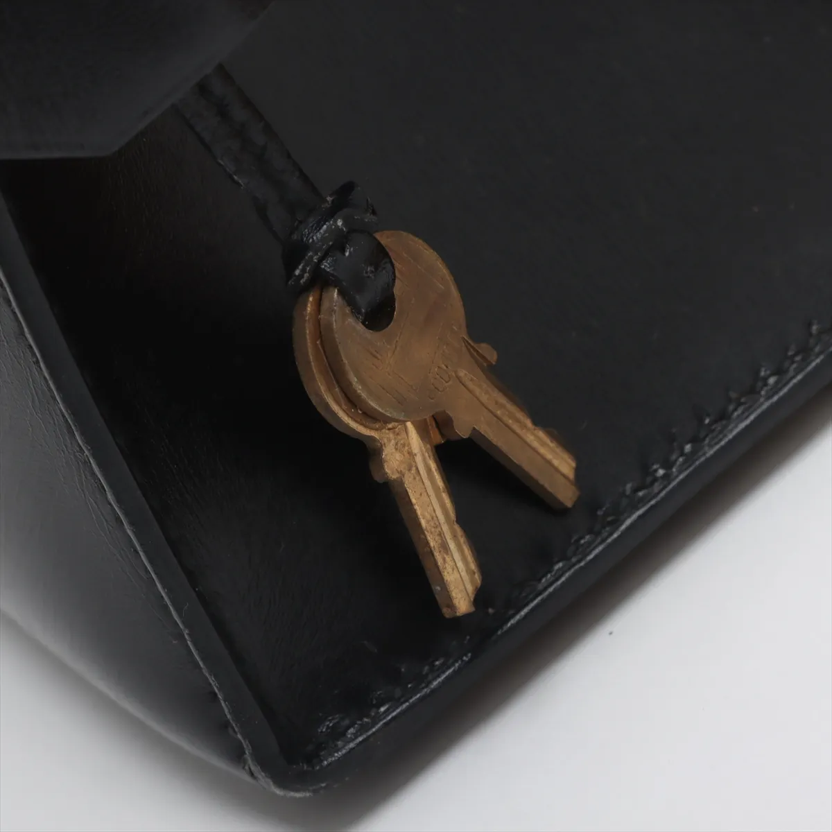 [Individually wrapped] Hermes Kelly 28 Serie Box Calf Black Gold Hardware S:1989 — view 13
