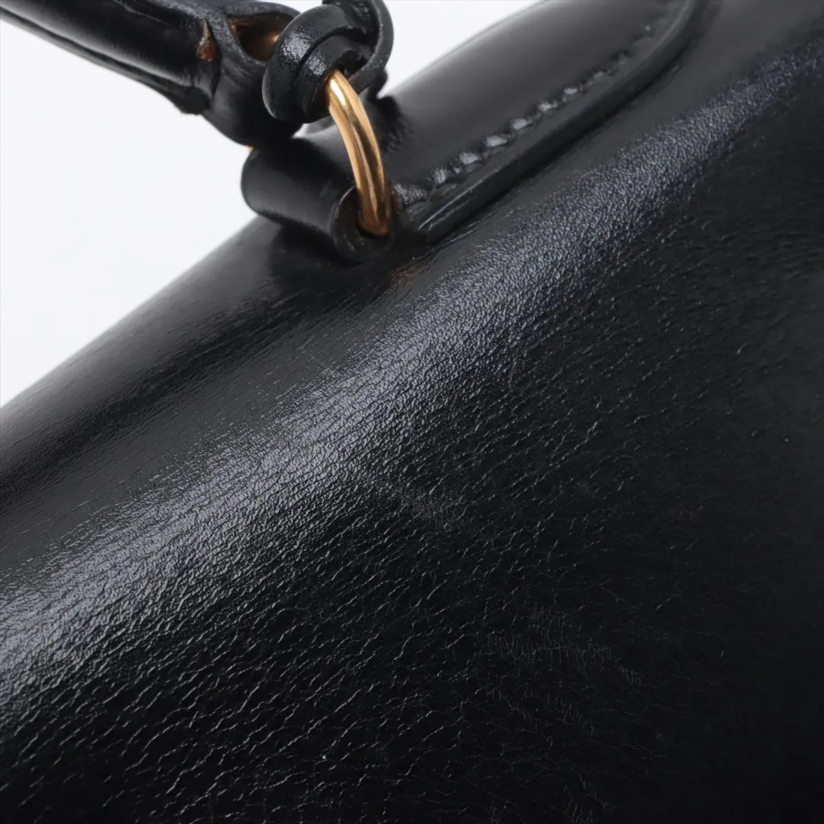 [Individually wrapped] Hermes Kelly 28 Serie Box Calf Black Gold Hardware S:1989 — view 10