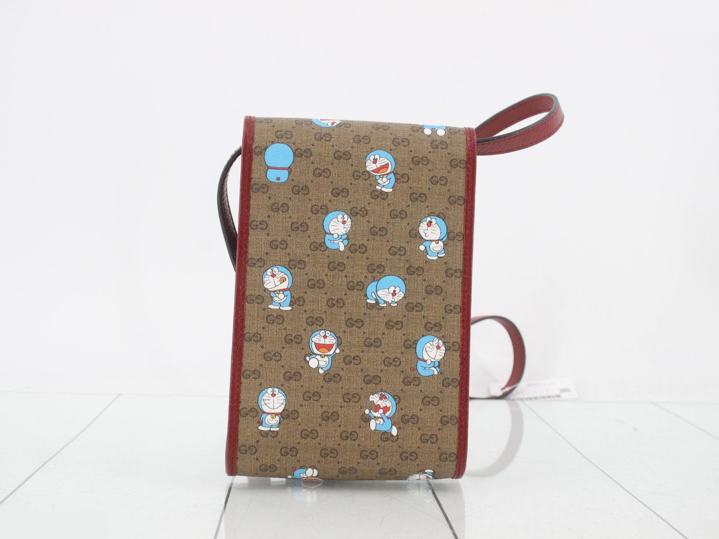 Doraemon Collaboration Micro GG Leather Shoulder Bag — view 2