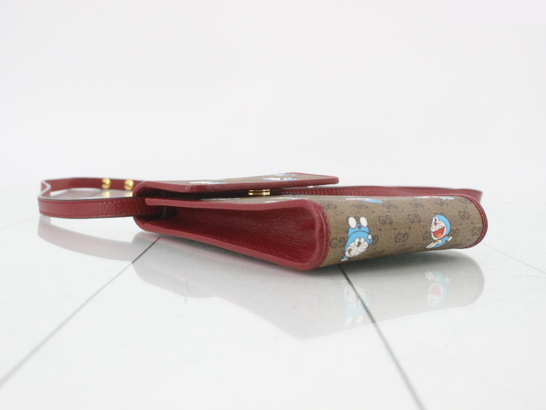 Doraemon Collaboration Micro GG Leather Shoulder Bag — view 5