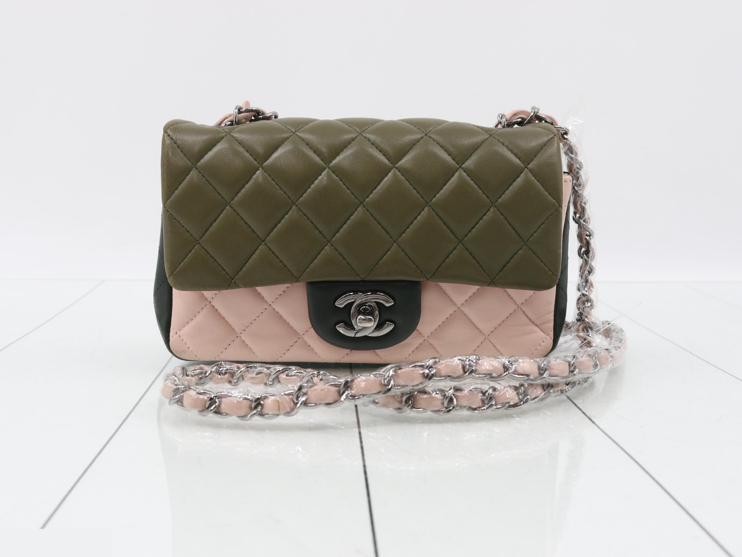 Bicolor Mini Matelassé Shoulder Bag