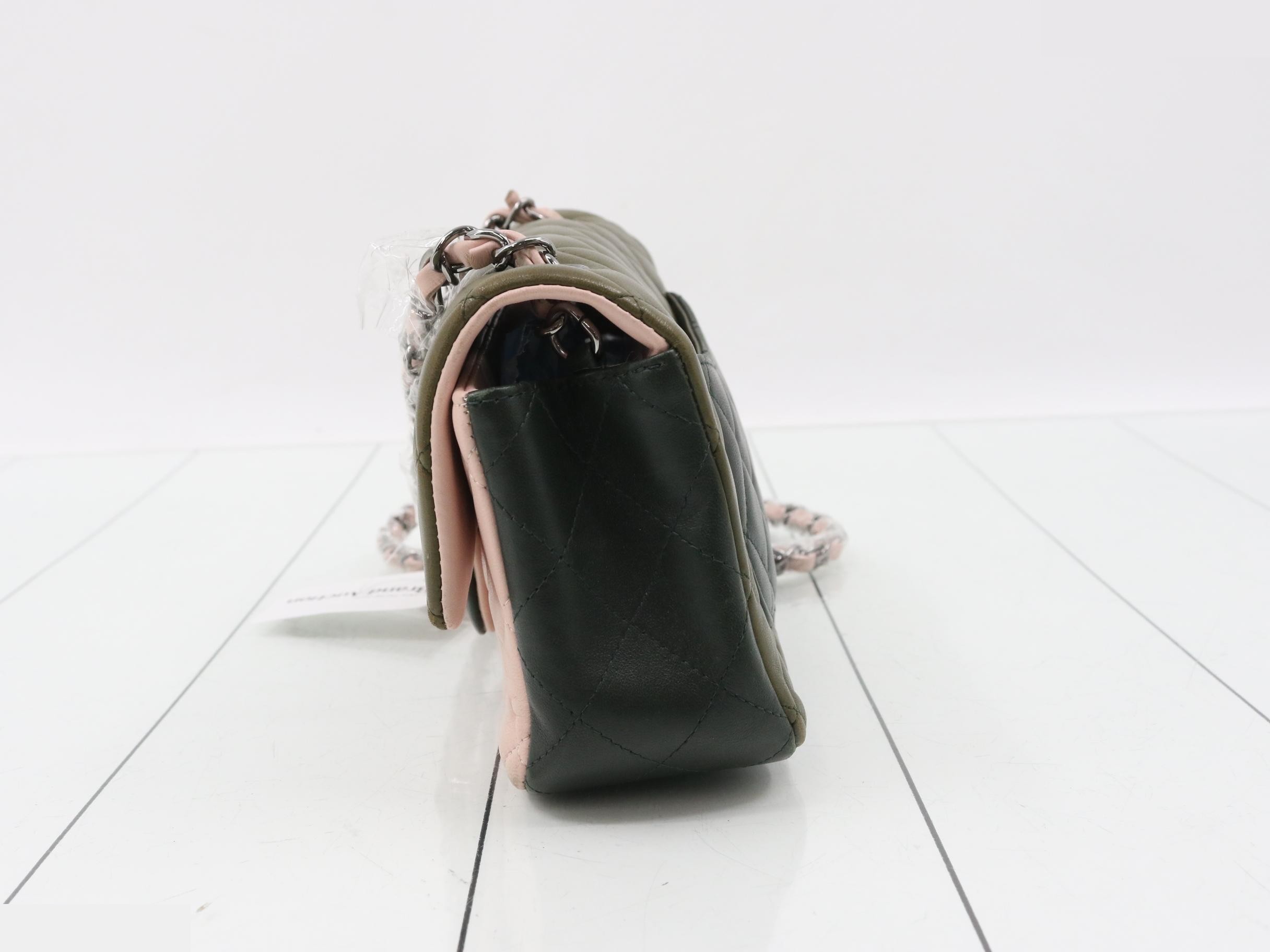 Bicolor Mini Matelassé Shoulder Bag — view 3