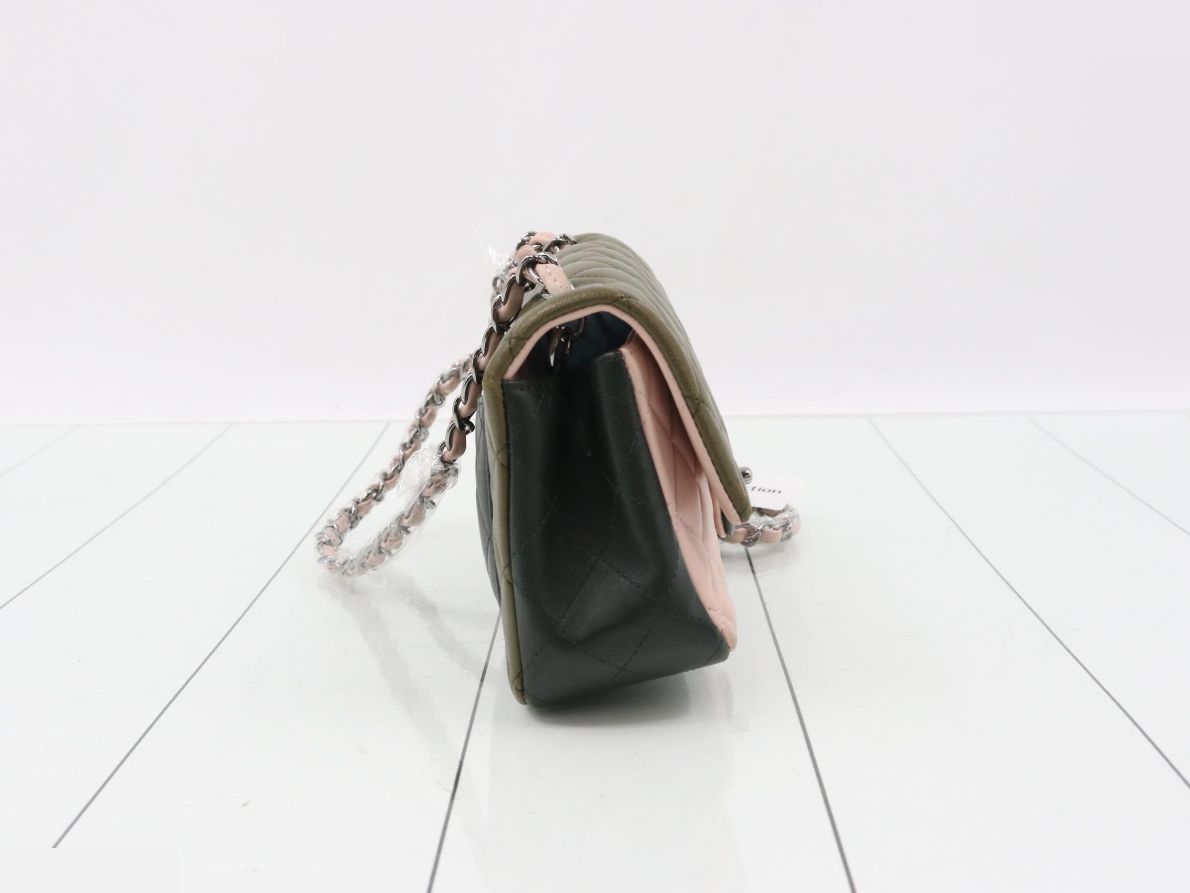 Bicolor Mini Matelassé Shoulder Bag — view 4