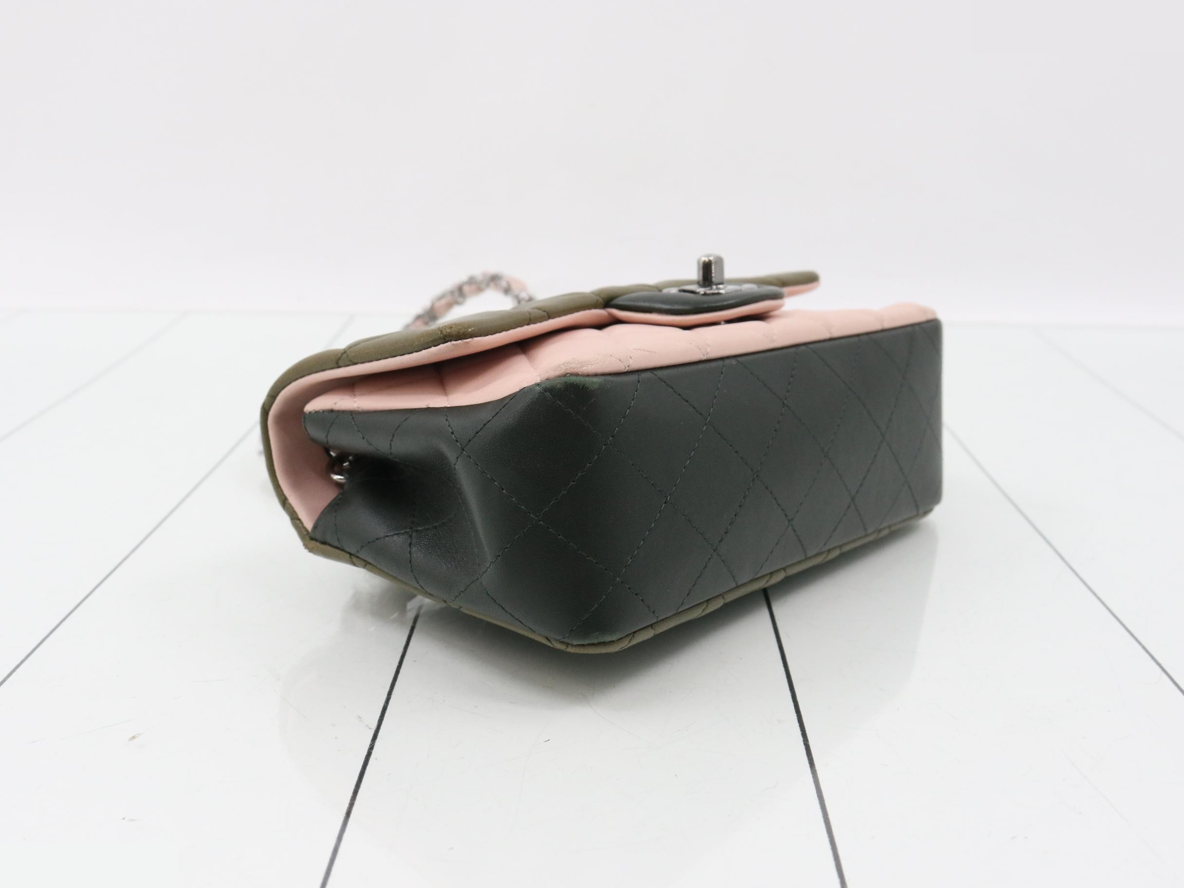 Bicolor Mini Matelassé Shoulder Bag — view 5