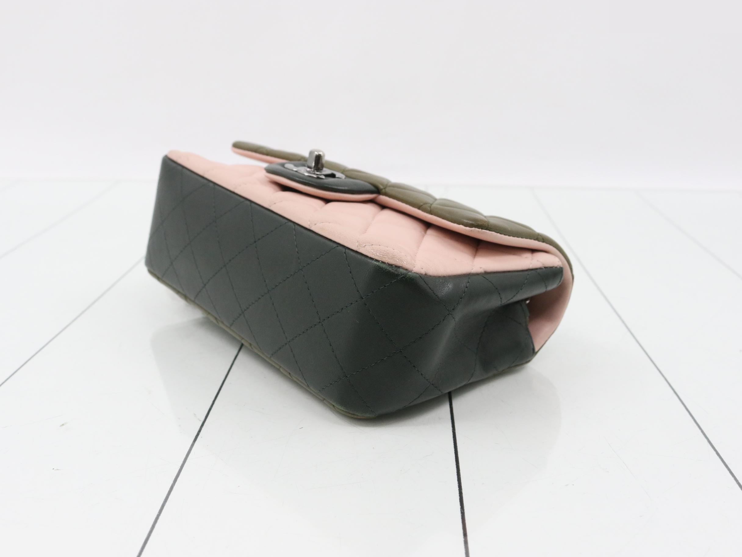 Bicolor Mini Matelassé Shoulder Bag — view 6