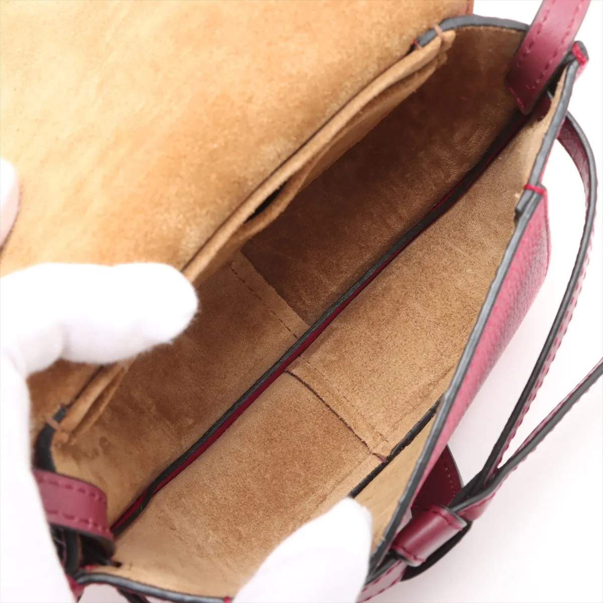 Mini Gate Bag Leather Shoulder Bag Red — view 6