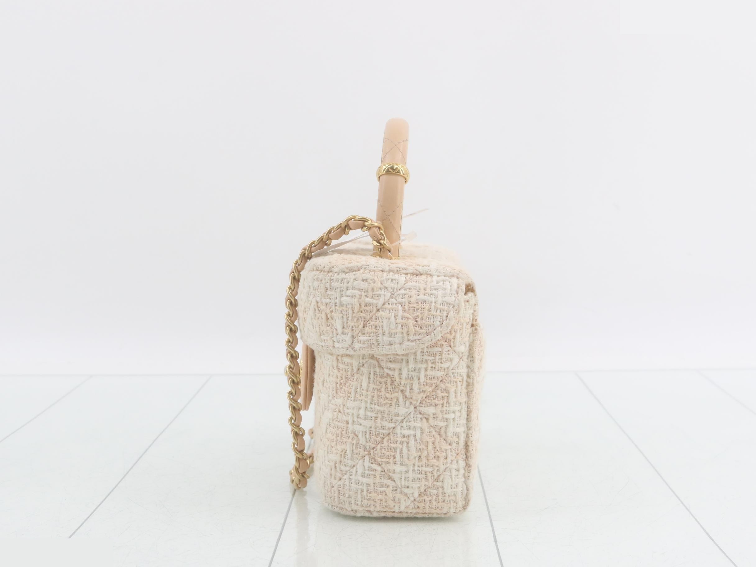 IC Plate Vanity Chain Shoulder Bag Tweed — view 3