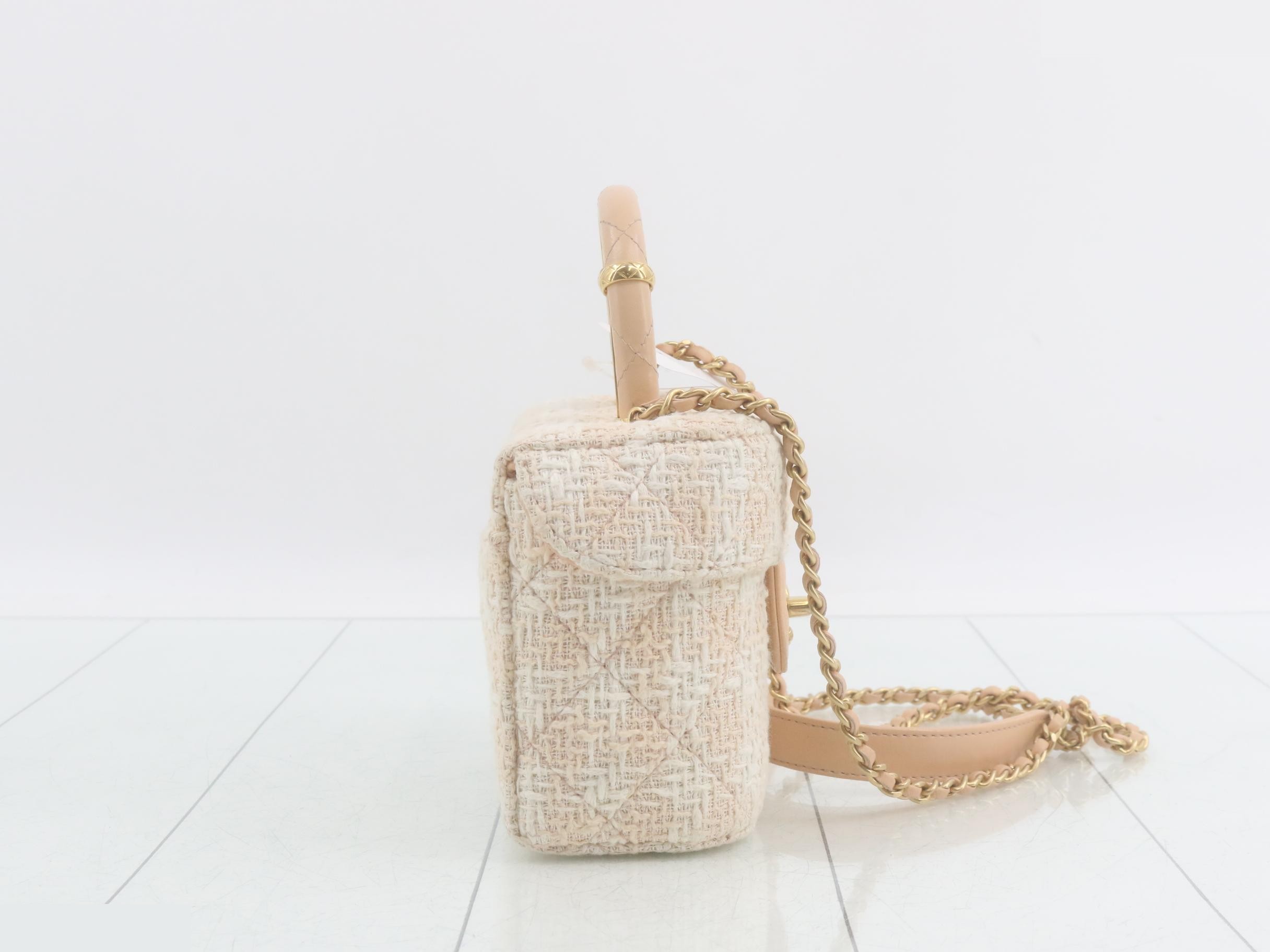 IC Plate Vanity Chain Shoulder Bag Tweed — view 4