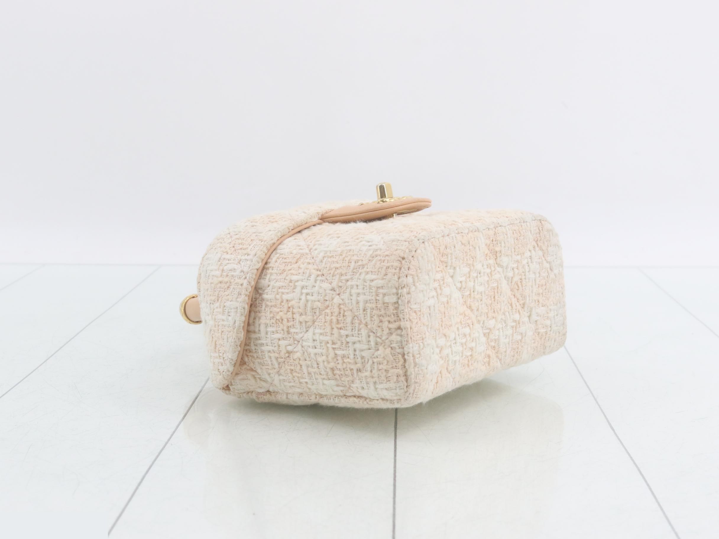 IC Plate Vanity Chain Shoulder Bag Tweed — view 5