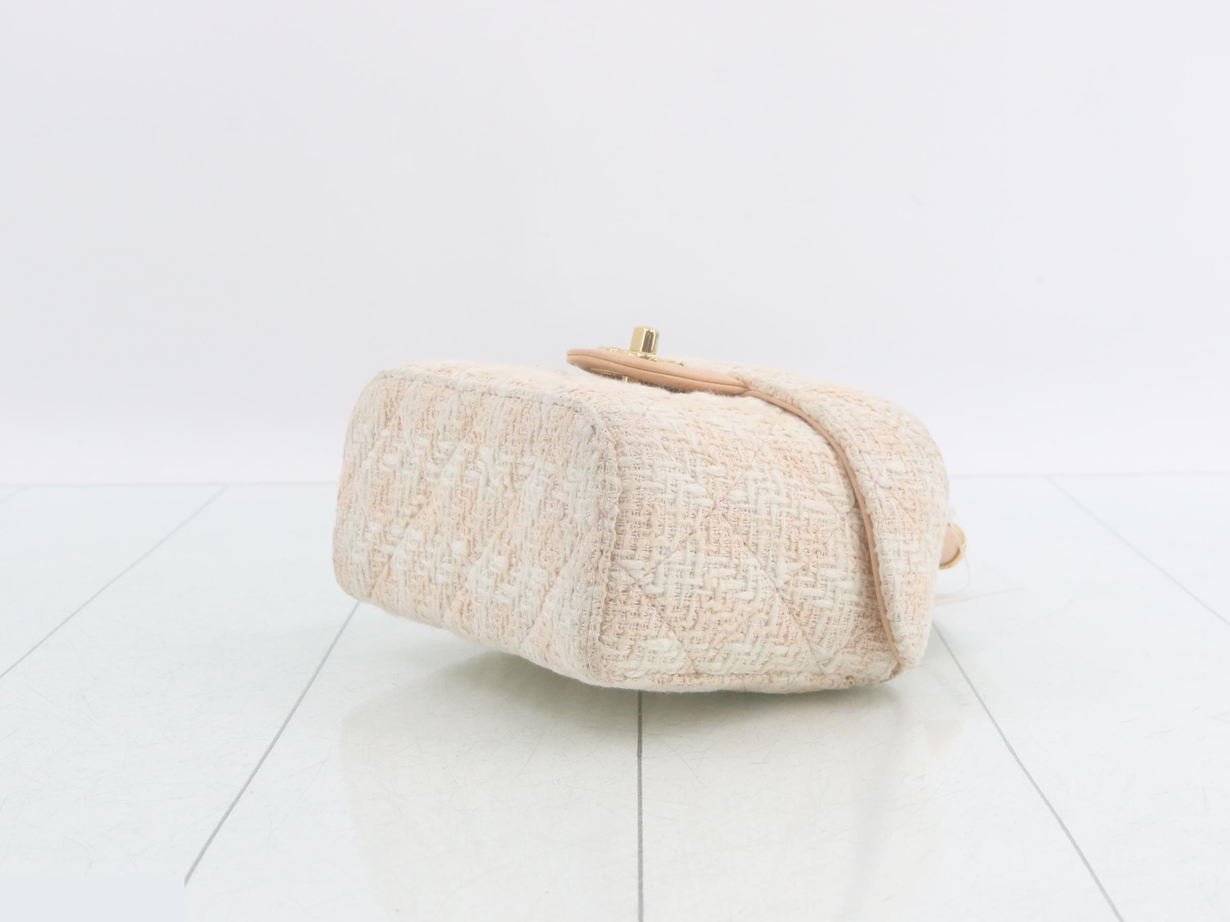IC Plate Vanity Chain Shoulder Bag Tweed — view 6