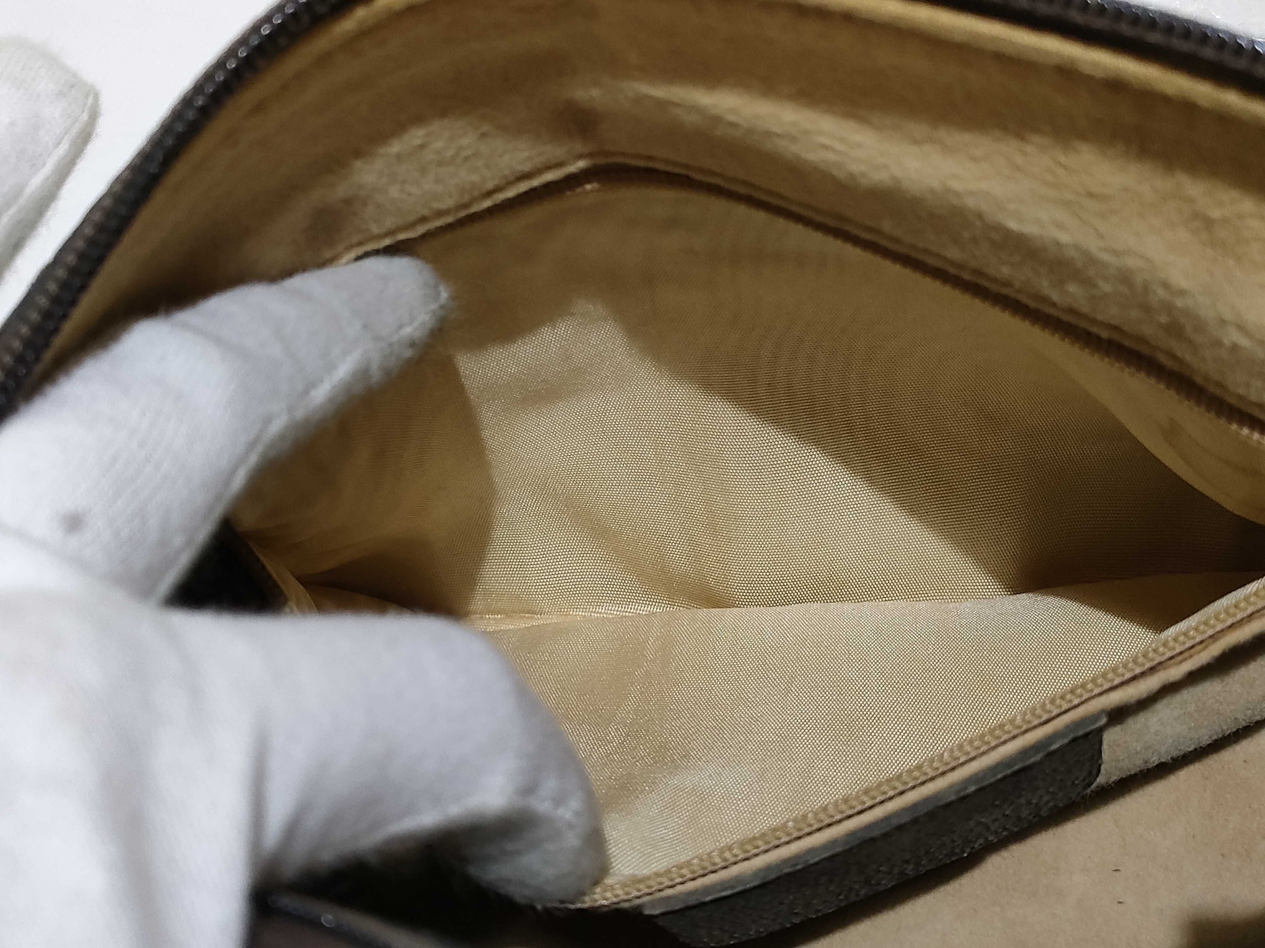 GG Supreme Gucci 24 012 3841 GG Supreme Sherry Line Mini Boston Bag PVC Leather Brown Handbag — view 10