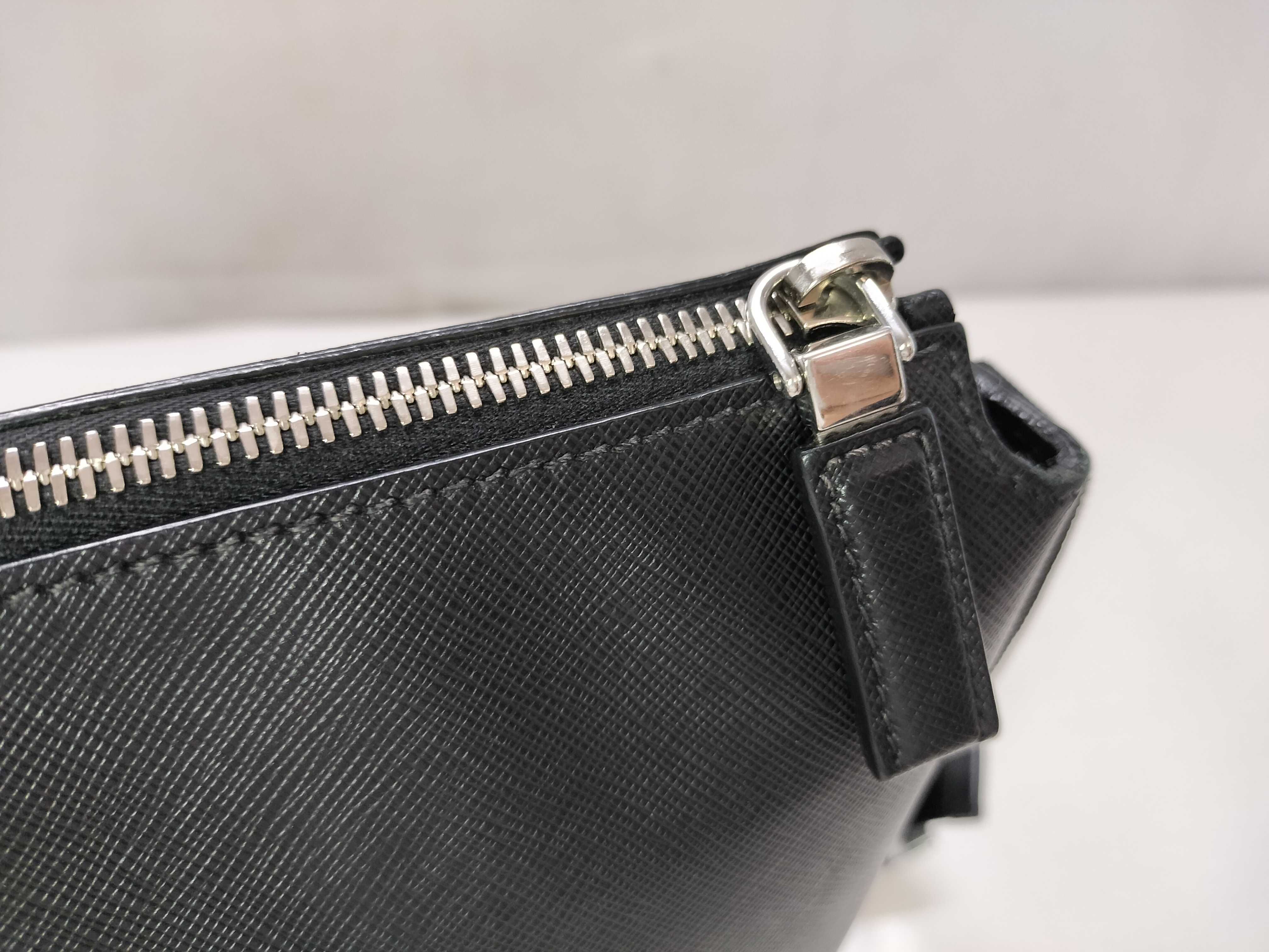 Saffiano Travel Leather Shoulder Bag Black 2VH062 Shoulder Bag — view 14