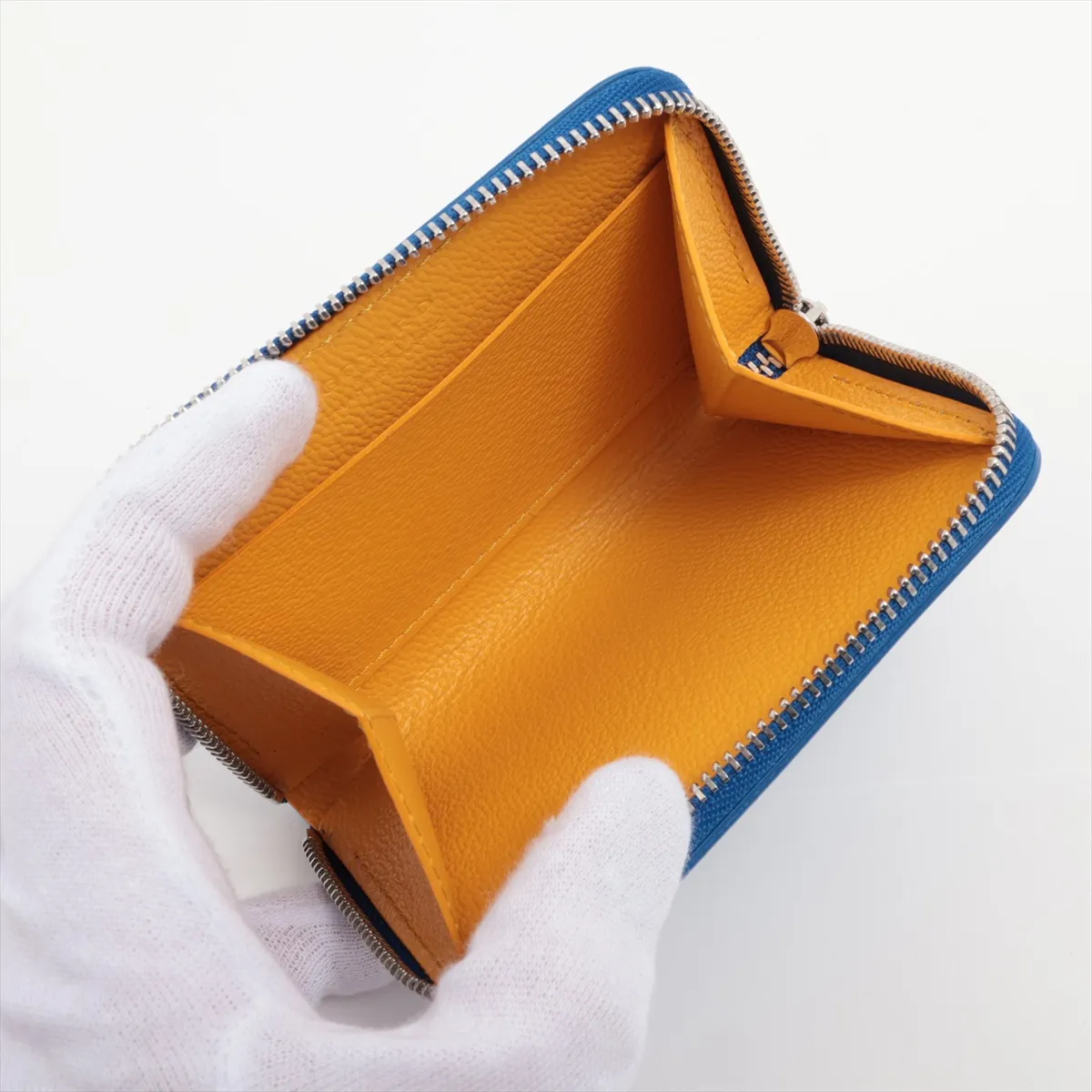 Matignon Leather Coin Case Blue — view 3