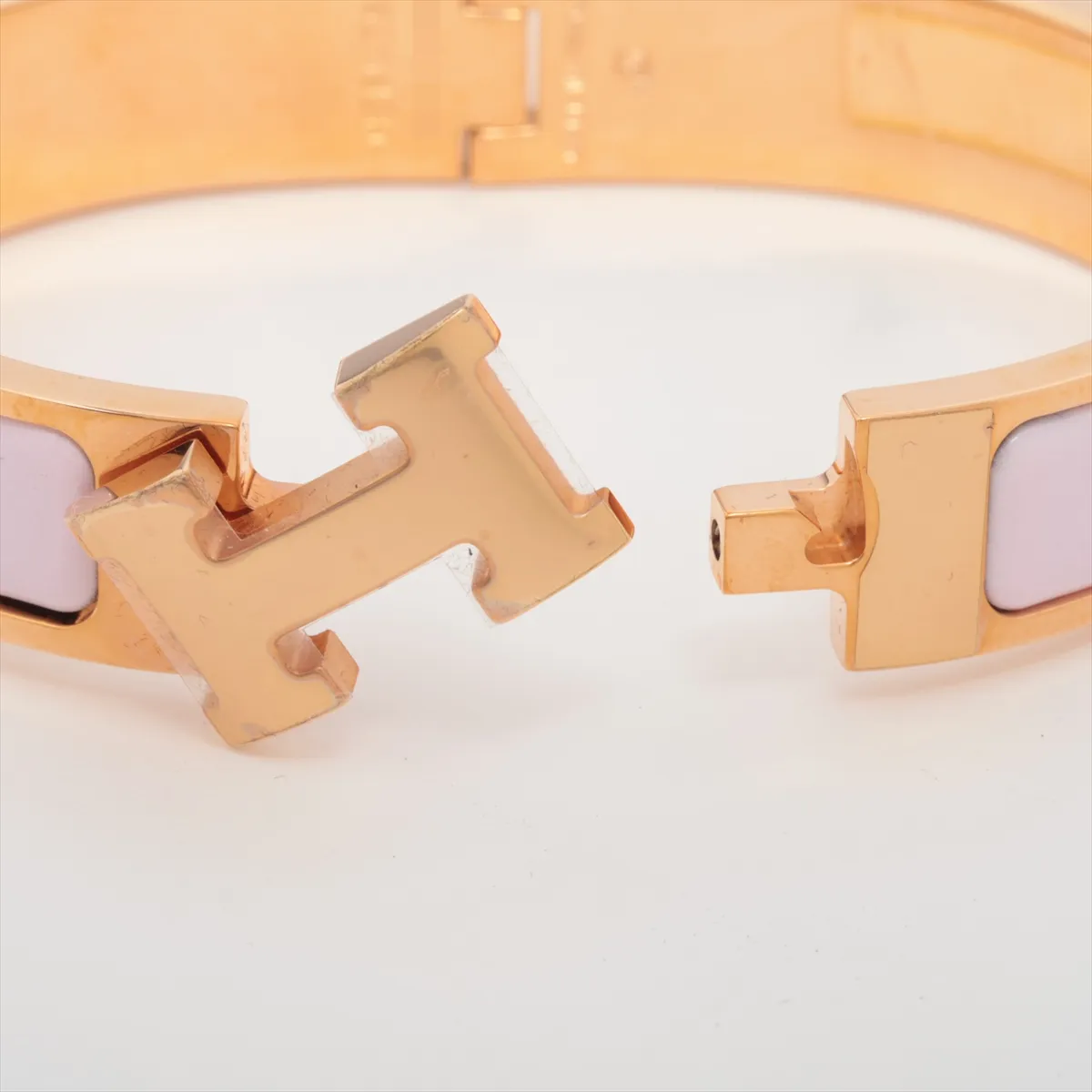 Click H Fan Bangle, GP Gold x Pink. Shows signs of wear including — view 5