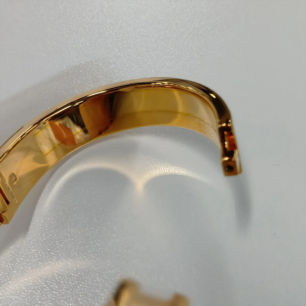 Click H Fan Bangle, GP Gold x Pink. Shows signs of wear including — view 8