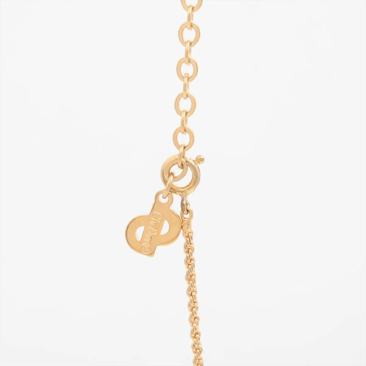 CD logo necklace, GP gold, — view 3