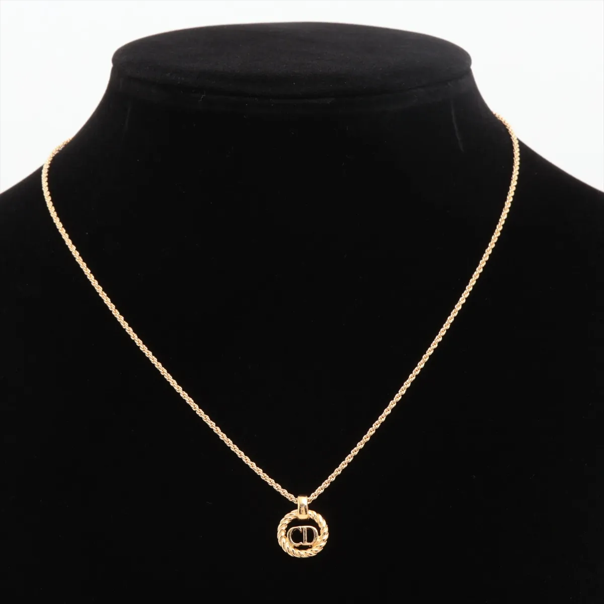 CD logo necklace, GP gold, — view 5