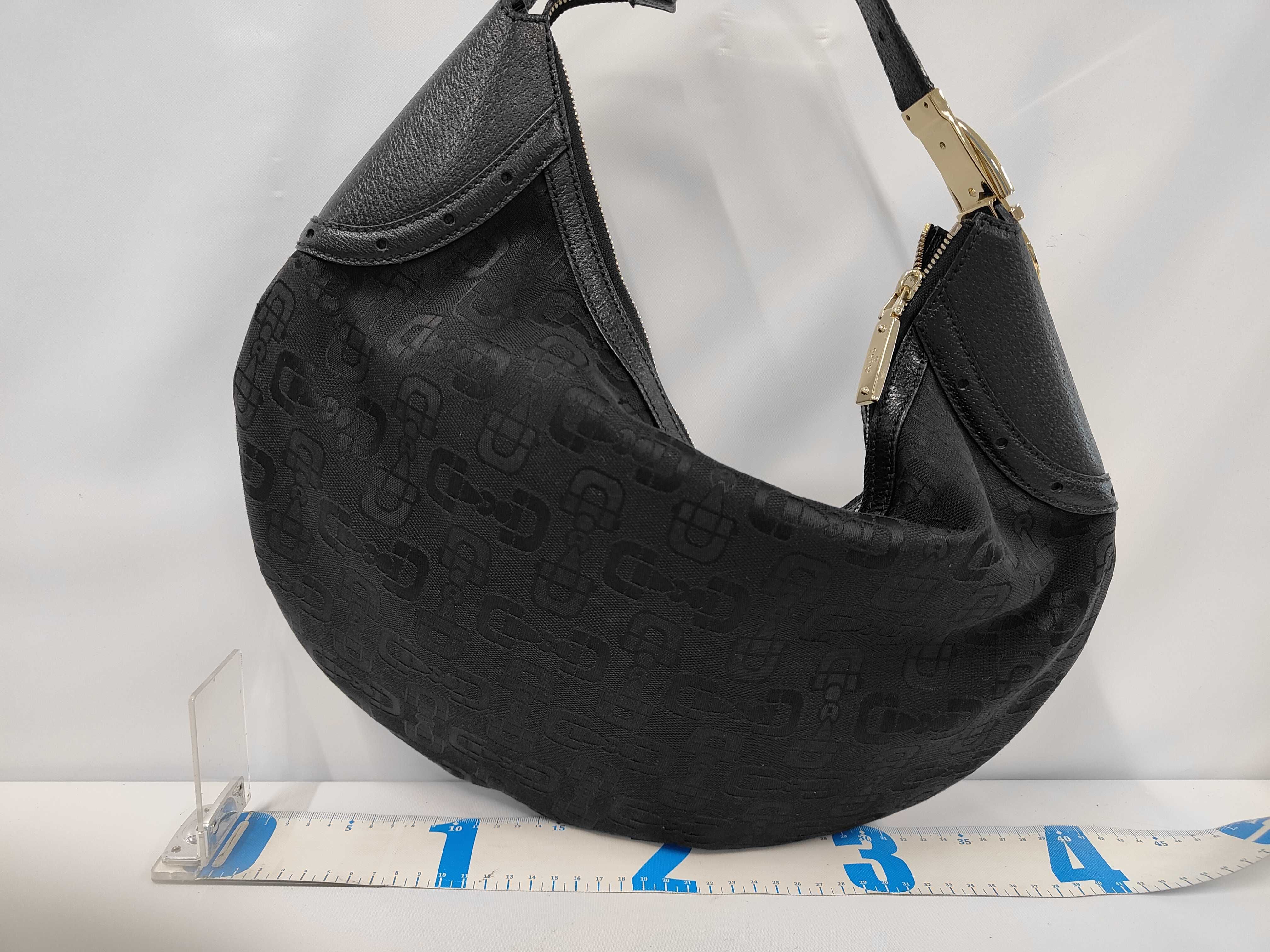 Horsebit One-Shoulder Bag (Black) — view 2