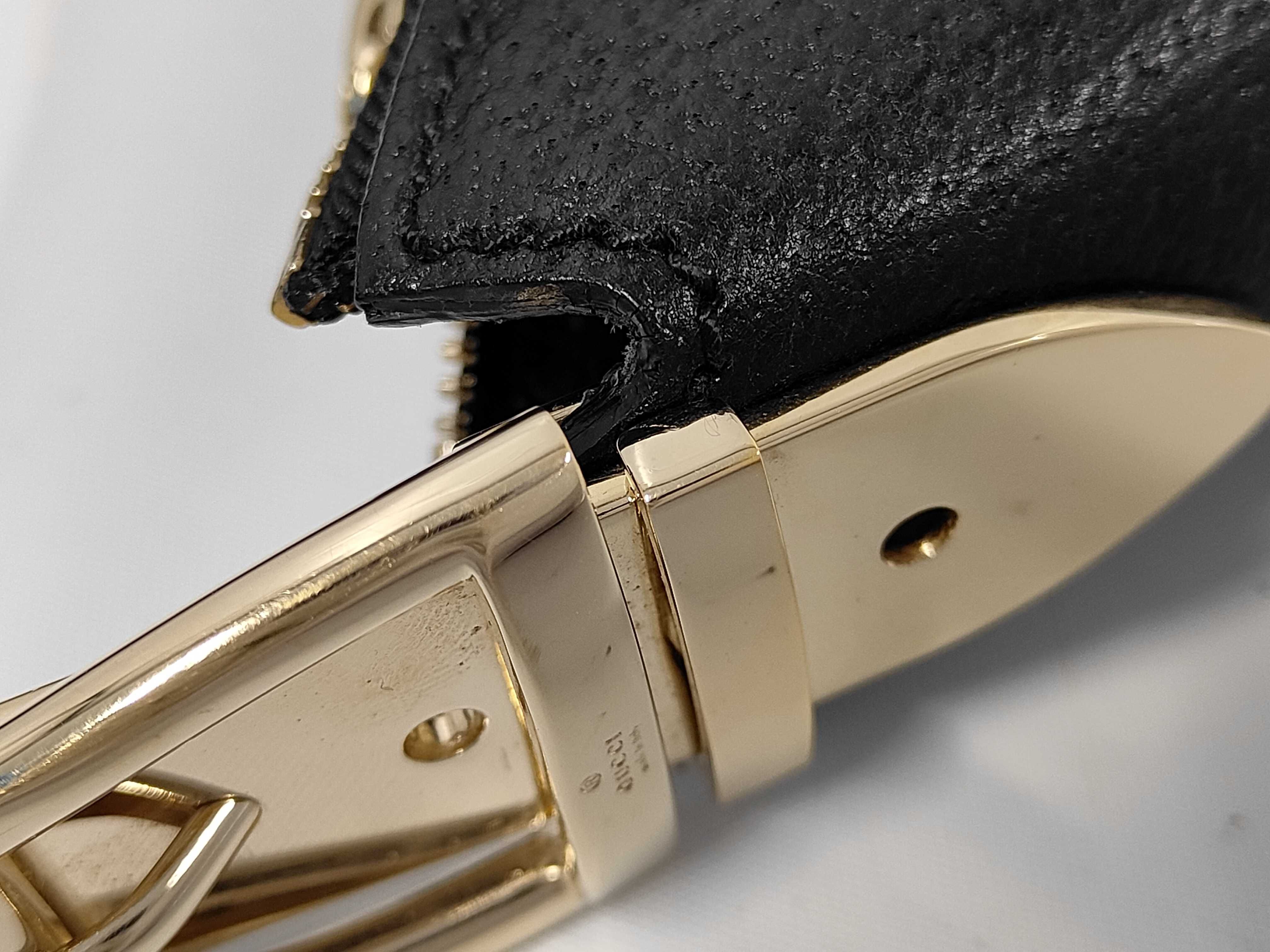Horsebit One-Shoulder Bag (Black) — view 4